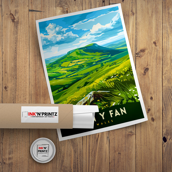 Pen y Fan Wales Travel Print Wall Art Home Decor Pen y Fan Illustration Travel Poster Gift for Wales Lovers Wales Home Decor