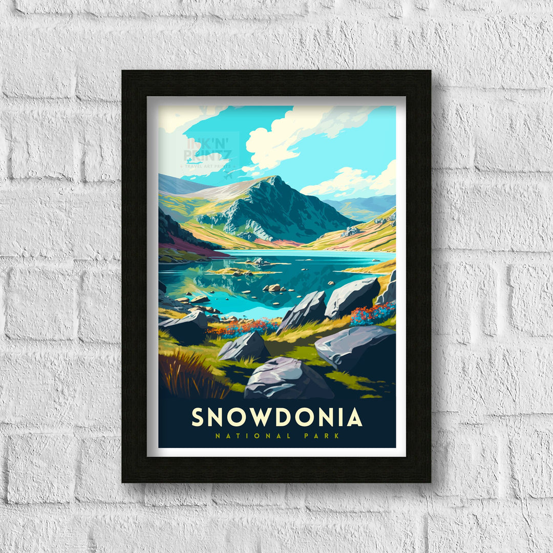 Snowdonia Travel Print | Snowdonia Print | Travel Poster | Wales | Snowdonia Poster | Travel Print | Wales Print | Snowdon Print