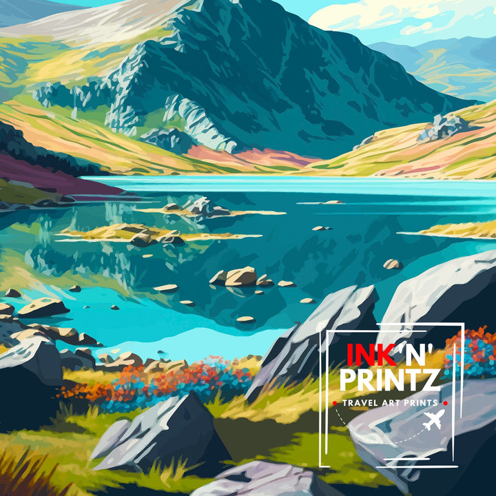 Snowdonia Travel Poster