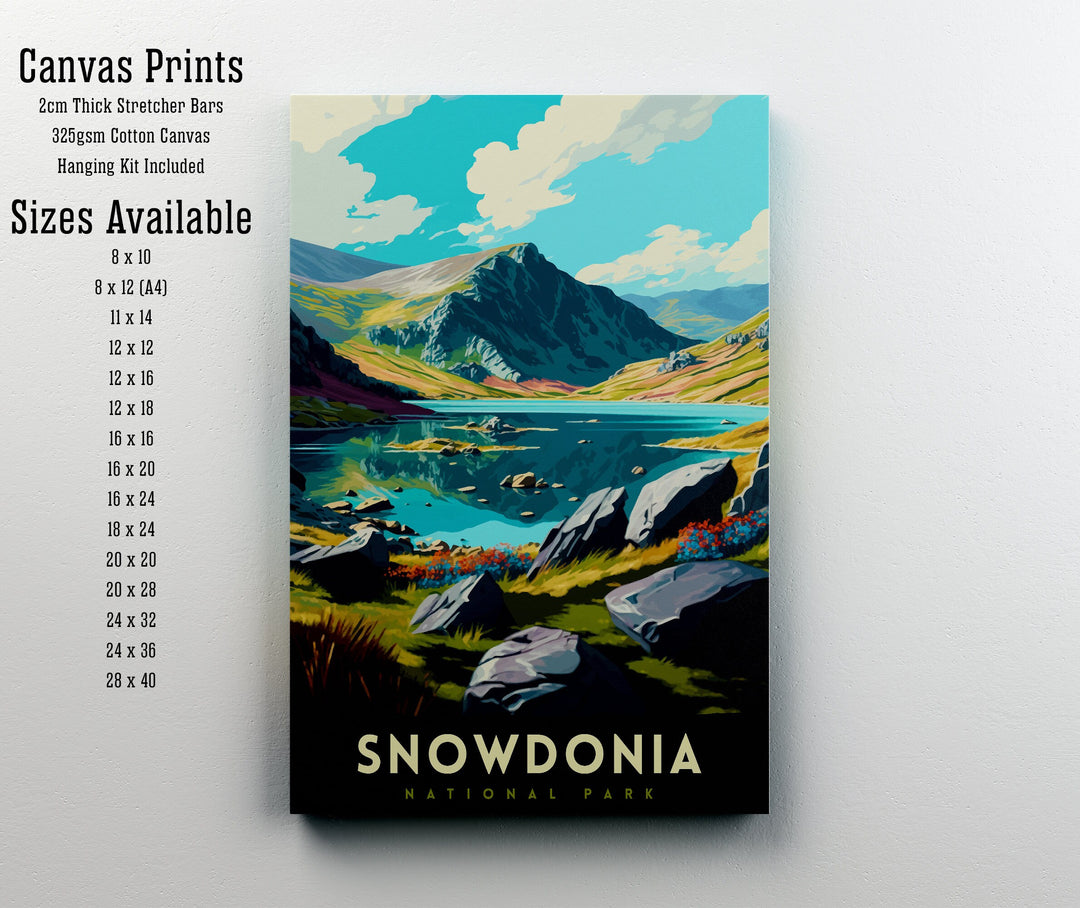 Snowdonia Travel Print | Snowdonia Print | Travel Poster | Wales | Snowdonia Poster | Travel Print | Wales Print | Snowdon Print