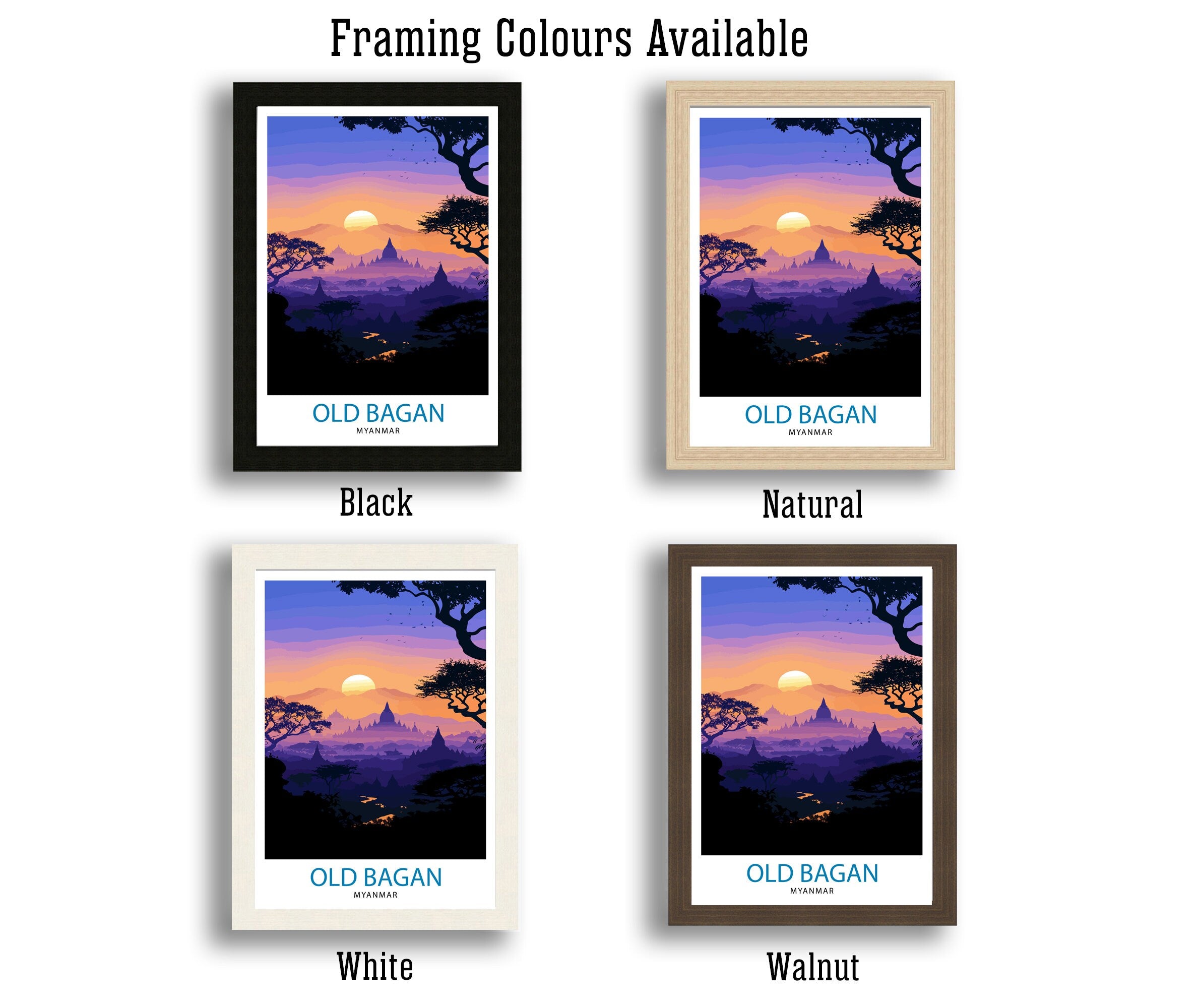 Bagan Myanmar Travel Print Wall Decor Wall Art Bagan Wall Hanging Home Décor Bagan Gift Art Lovers Myanmar Art Lover Gift Print Art