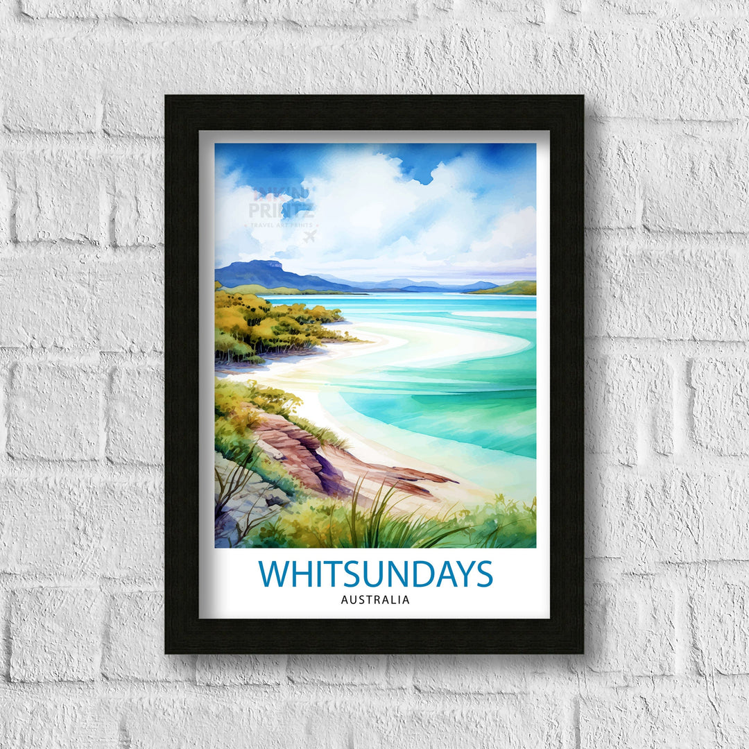 Whitsunday Australia Travel Poster Whitsunday Islands Wall Art Whitsunday Home Decor Australian Illustration Travel Poster Gift Australia