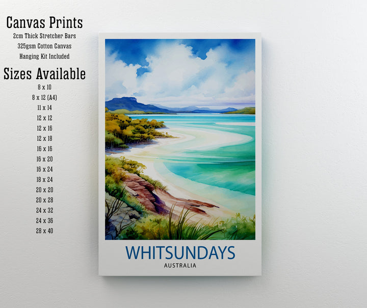 Whitsunday Australia Travel Poster Whitsunday Islands Wall Art Whitsunday Home Decor Australian Illustration Travel Poster Gift Australia