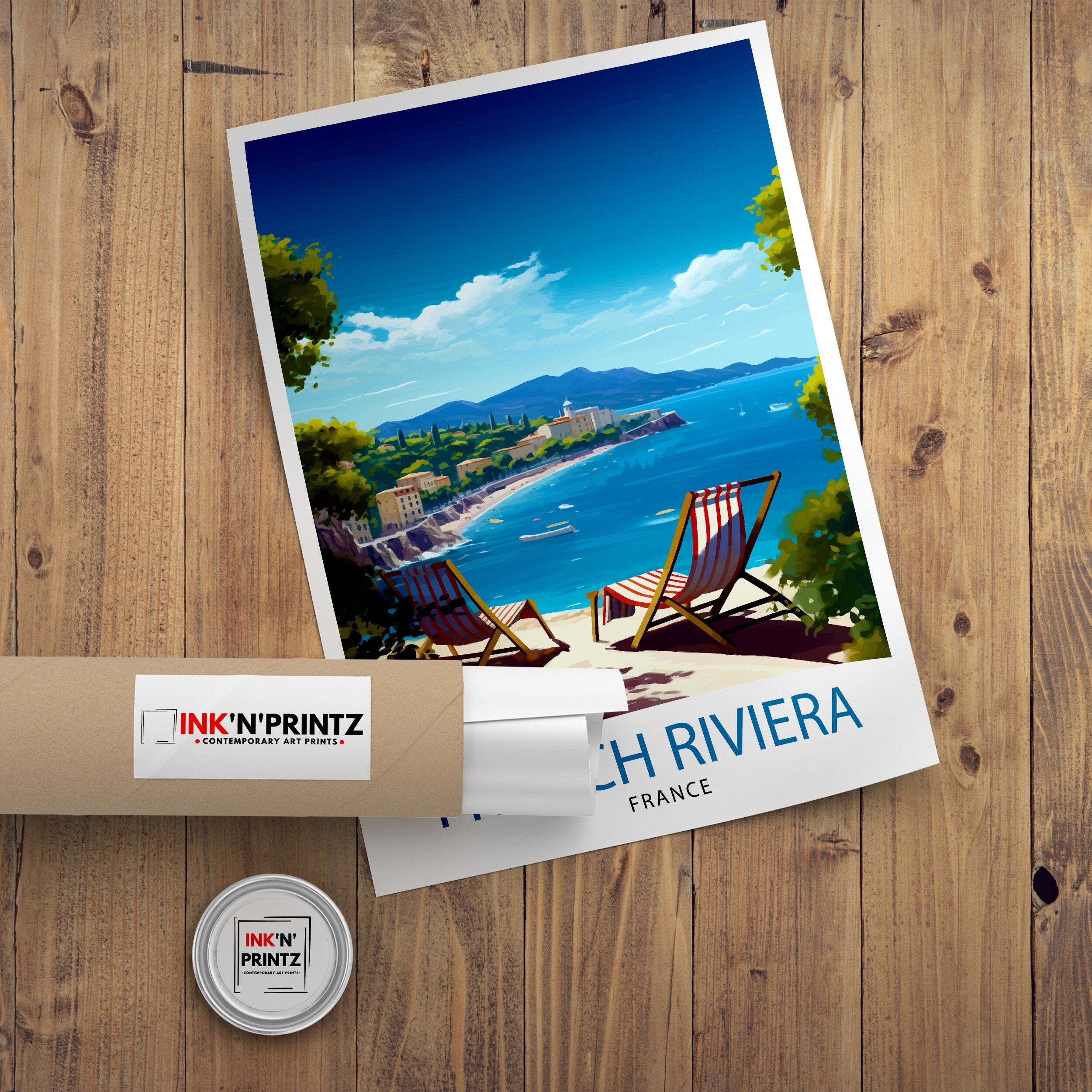 French Riviera Travel Print Wall Decor Wall Art French Riviera Wall Hanging Home Décor French Riviera Gift Art Lovers France Art Lover Gift