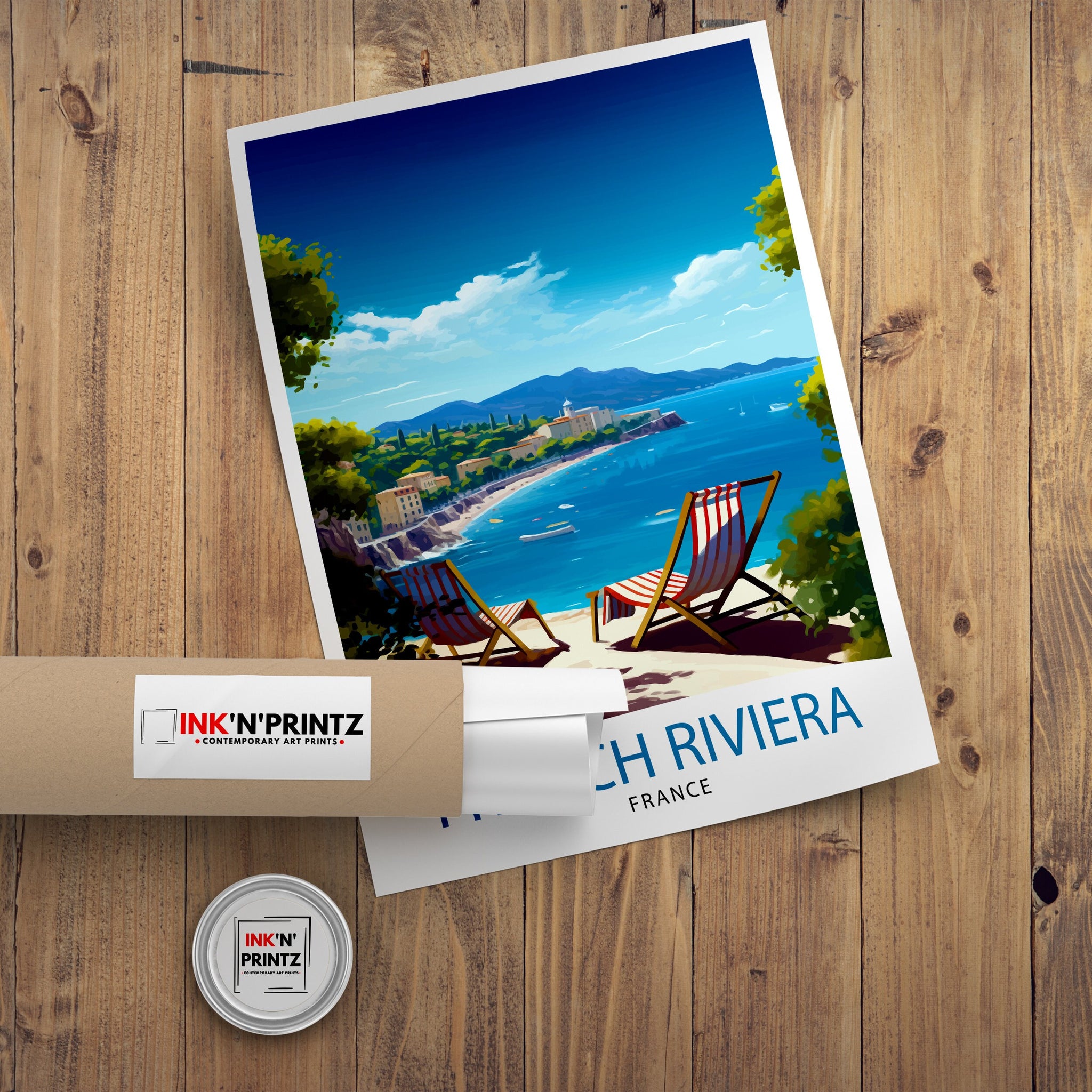 French Riviera Travel Print Wall Decor Wall Art French Riviera Wall Hanging Home Décor French Riviera Gift Art Lovers France Art Lover Gift