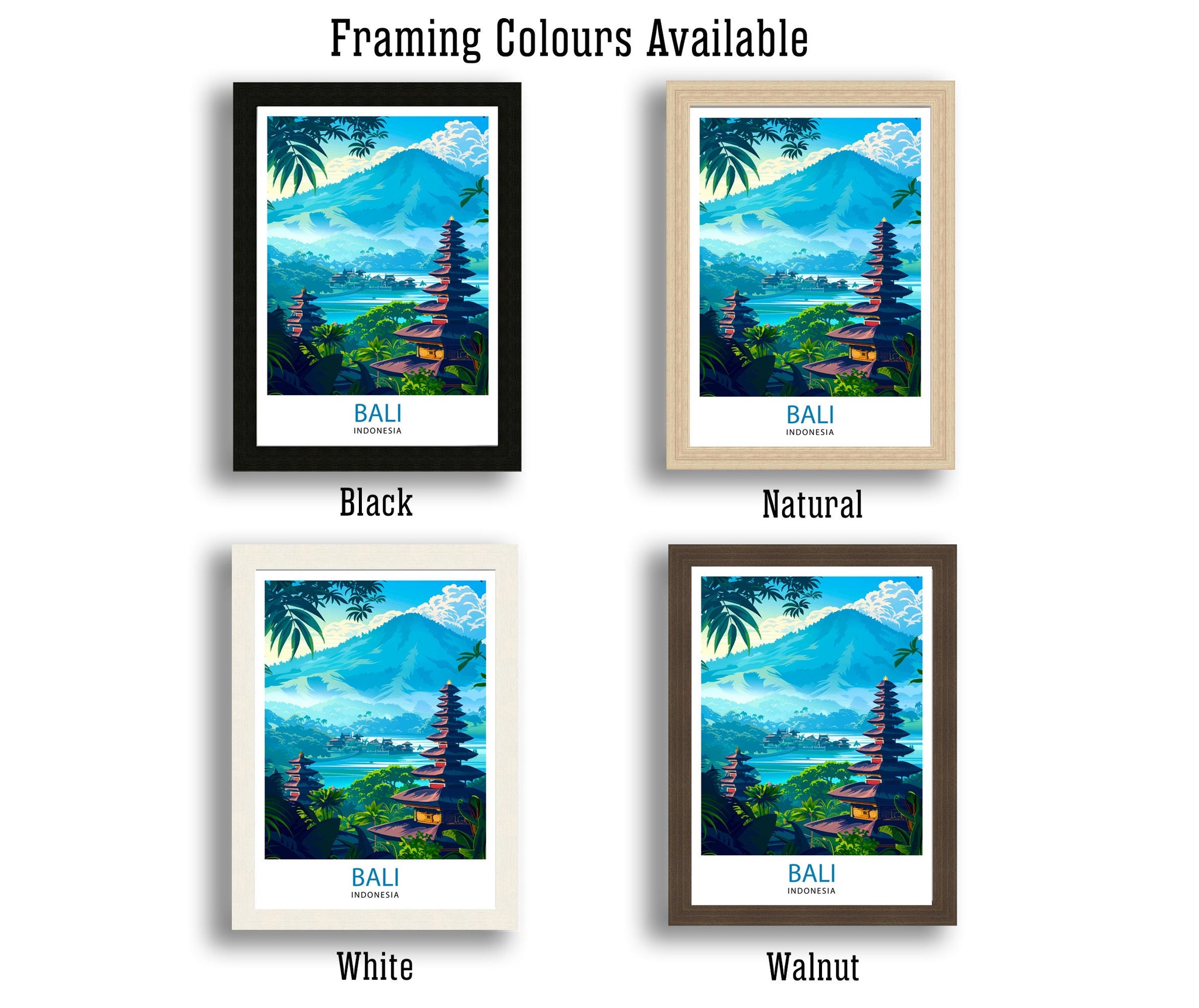 Bali Indonesia Travel Print Wall Decor Wall Art Bali Wall Hanging Home Décor Bali Gift Art Lovers Indonesia Art Lover Gift