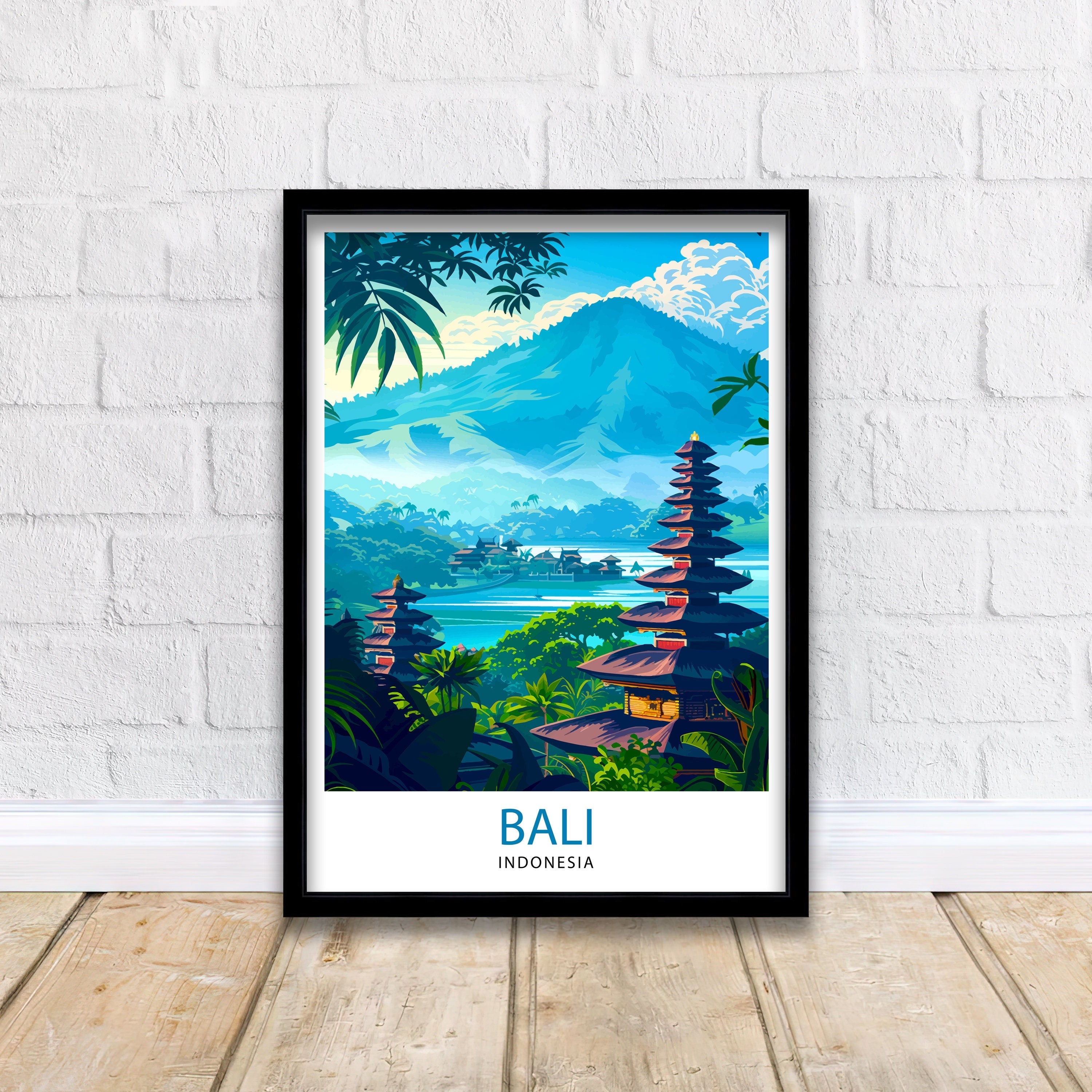 Bali Indonesia Travel Print Wall Decor Wall Art Bali Wall Hanging Home Décor Bali Gift Art Lovers Indonesia Art Lover Gift