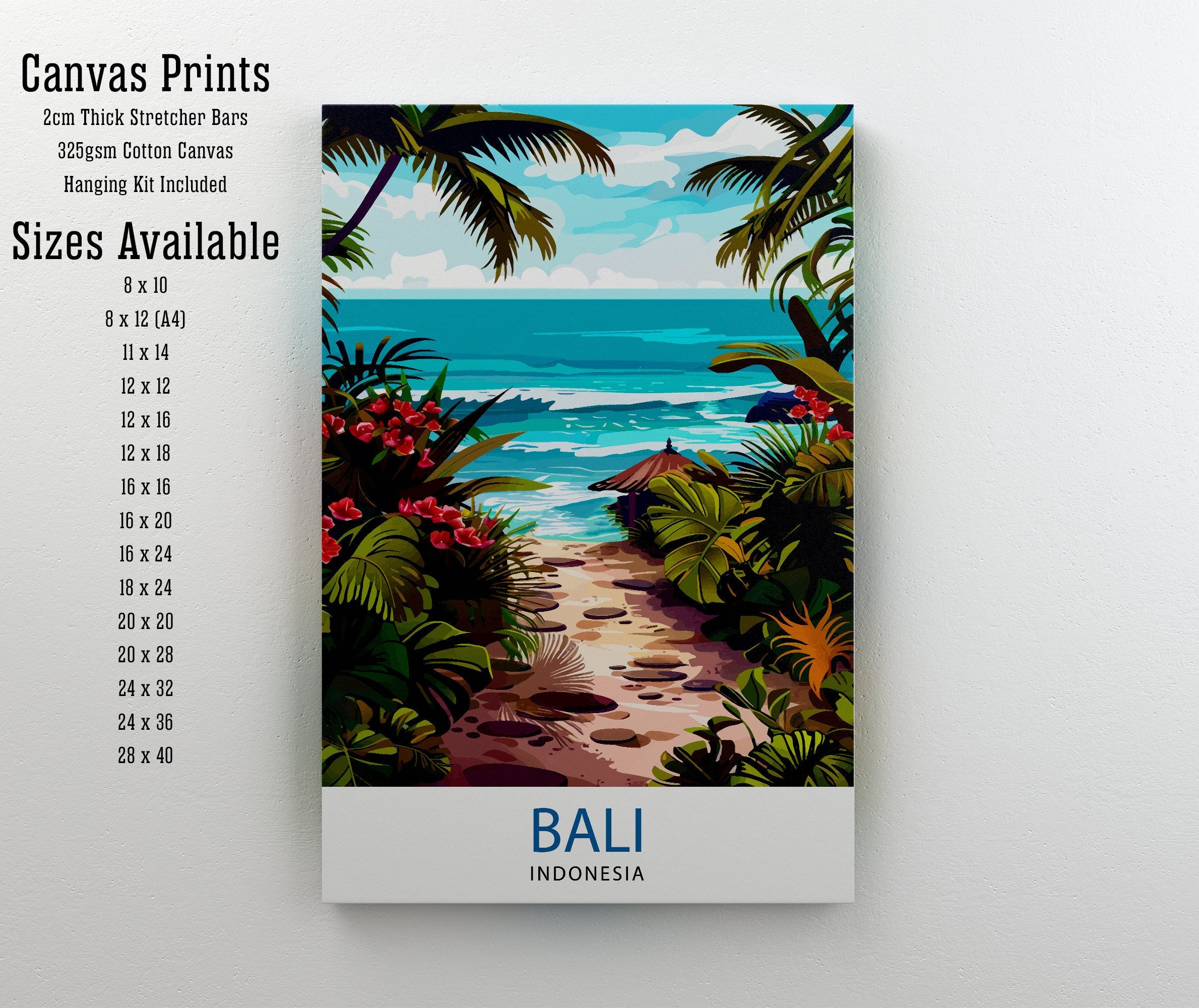 Bali Indonesia Travel Print Wall Decor Wall Art Bali Wall Hanging Home Décor Bali Gift Art Lovers Indonesia Art Lover Gift Print Art