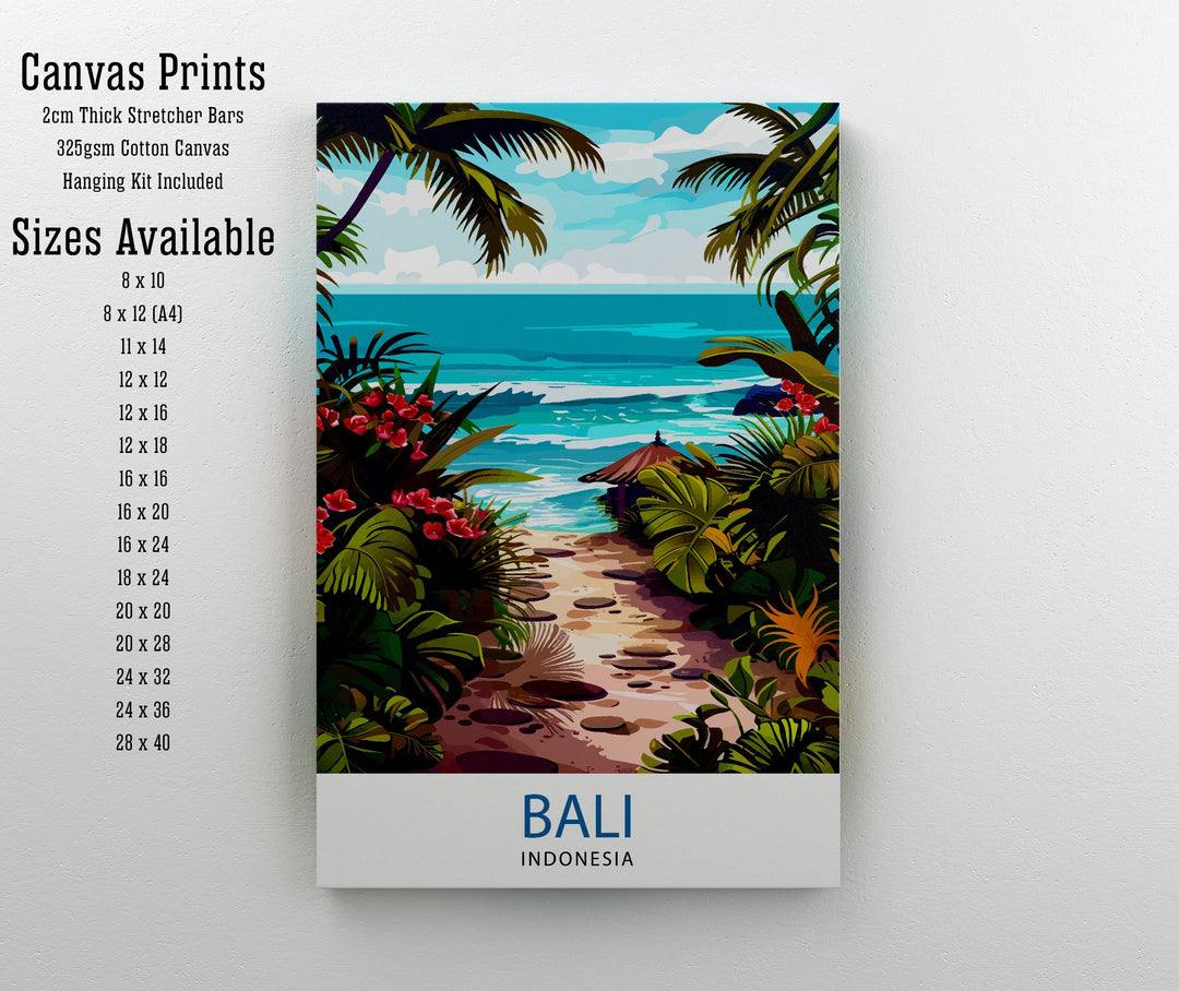 Bali Indonesia Travel Poster