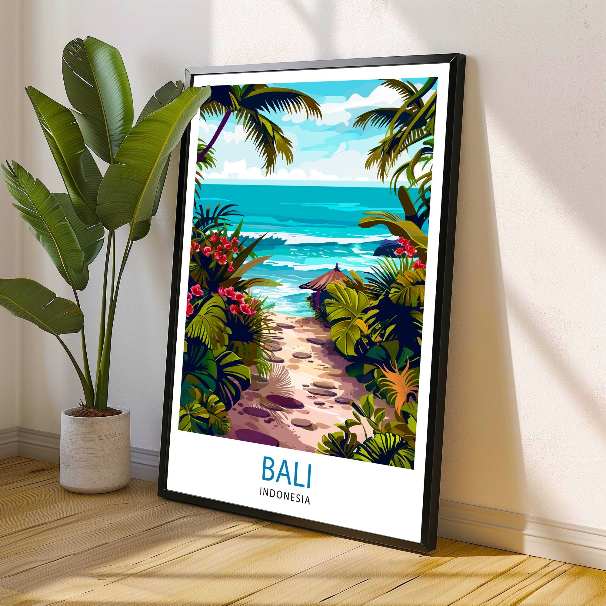 Bali Indonesia Travel Print Wall Decor Wall Art Bali Wall Hanging Home Décor Bali Gift Art Lovers Indonesia Art Lover Gift Print Art