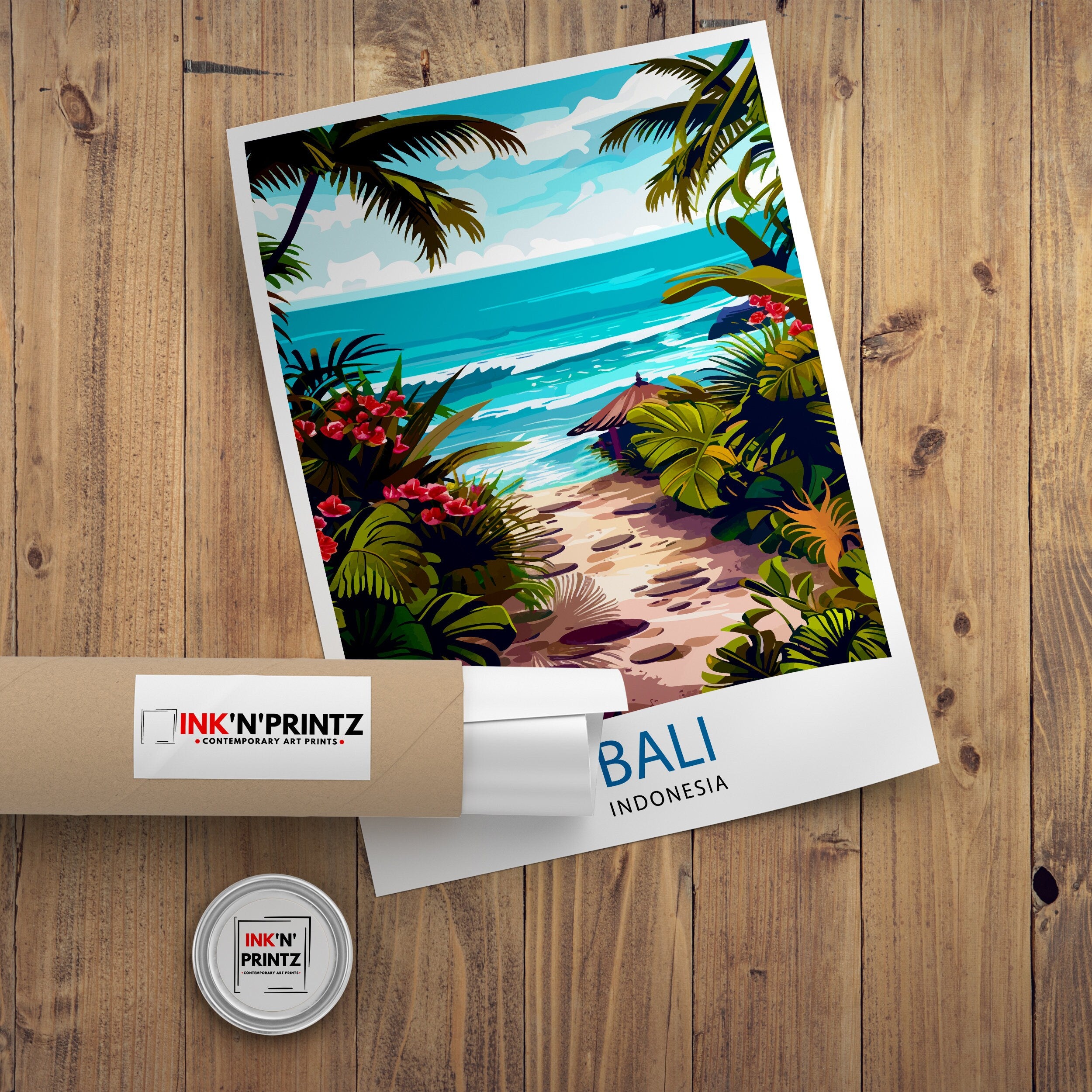 Bali Indonesia Travel Print Wall Decor Wall Art Bali Wall Hanging Home Décor Bali Gift Art Lovers Indonesia Art Lover Gift Print Art