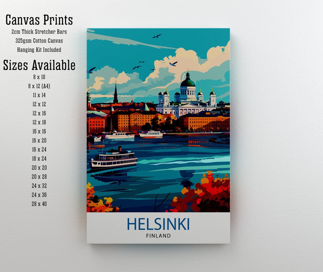 Helsinki Finland Travel Poster