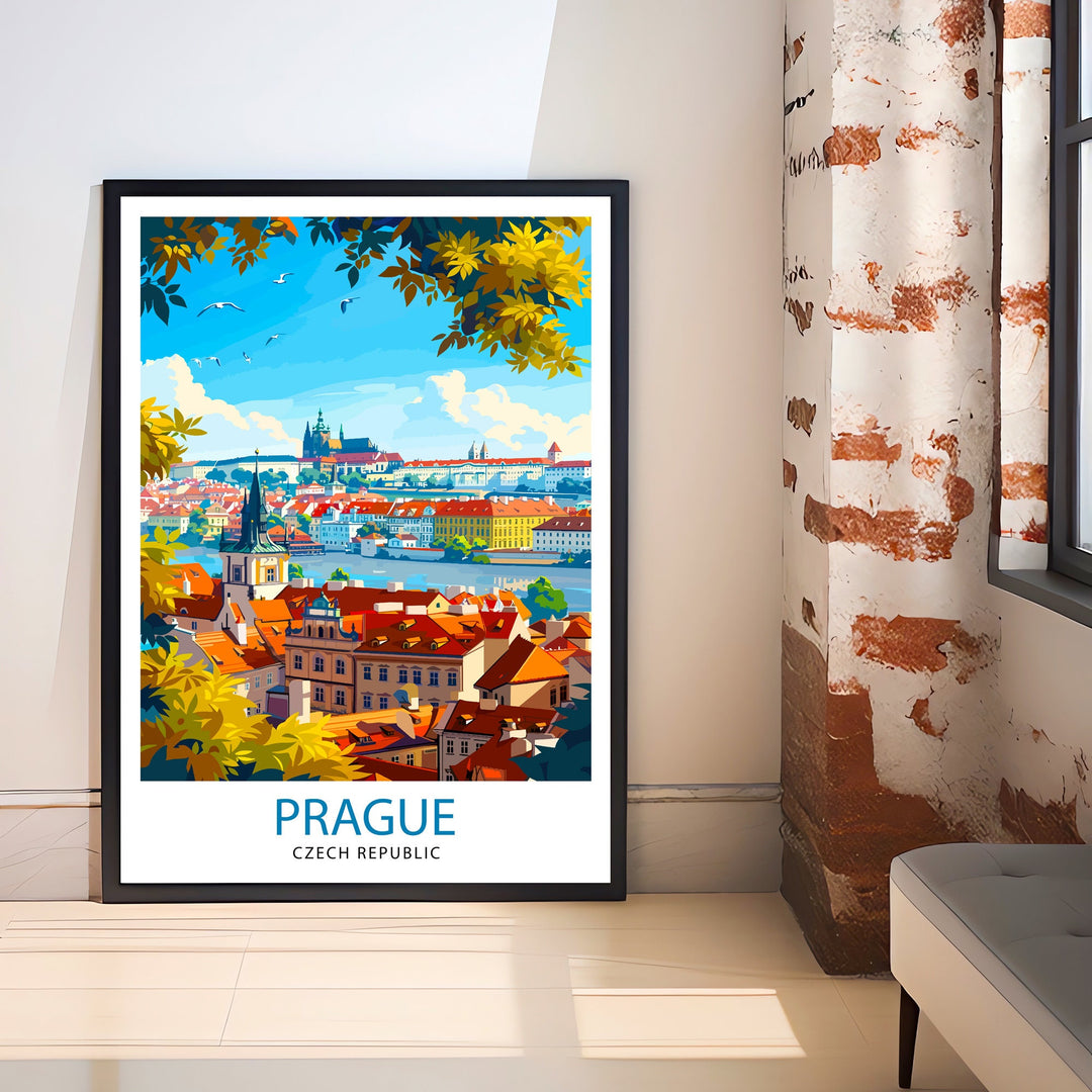 Prague Czech Republic Travel Poster Prague