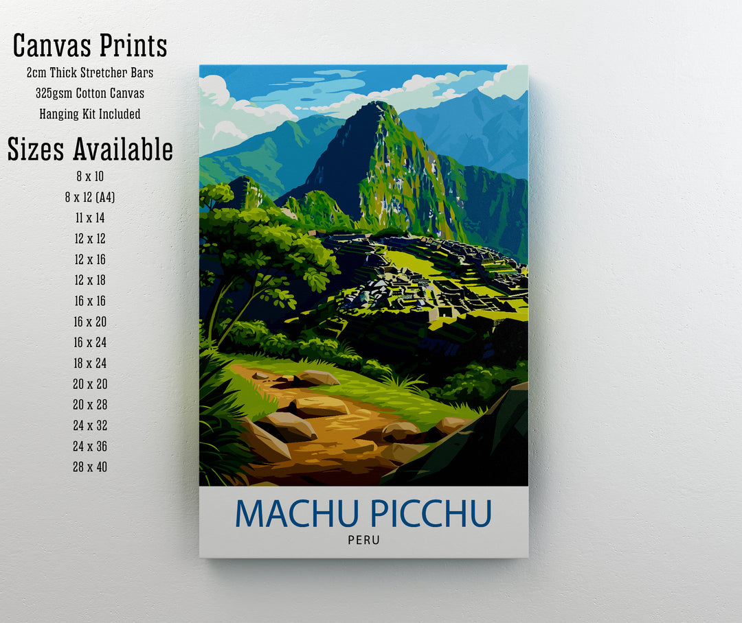 Machu Picchu Peru Travel Print Wall Decor Wall Art Machu Picchu Wall Hanging Home Décor Machu Picchu Gift Art Lovers Peru Art Lover Gift