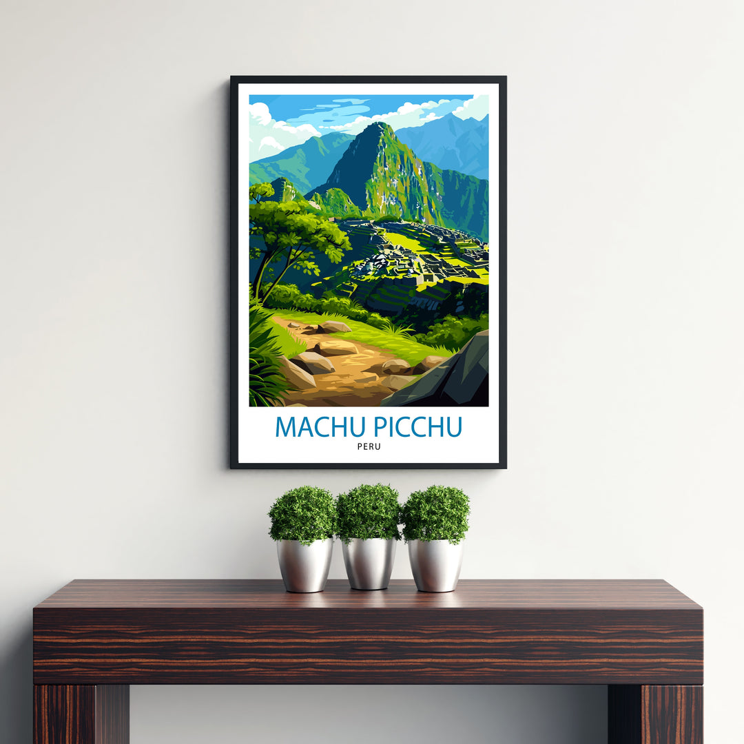 Machu Picchu Peru Travel Poster