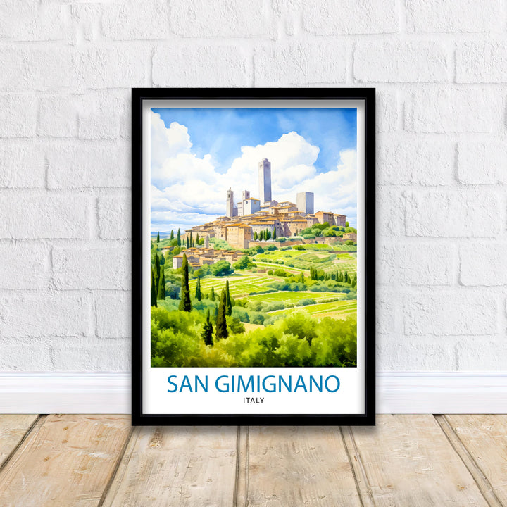 San Gimignano Italy Travel Poster