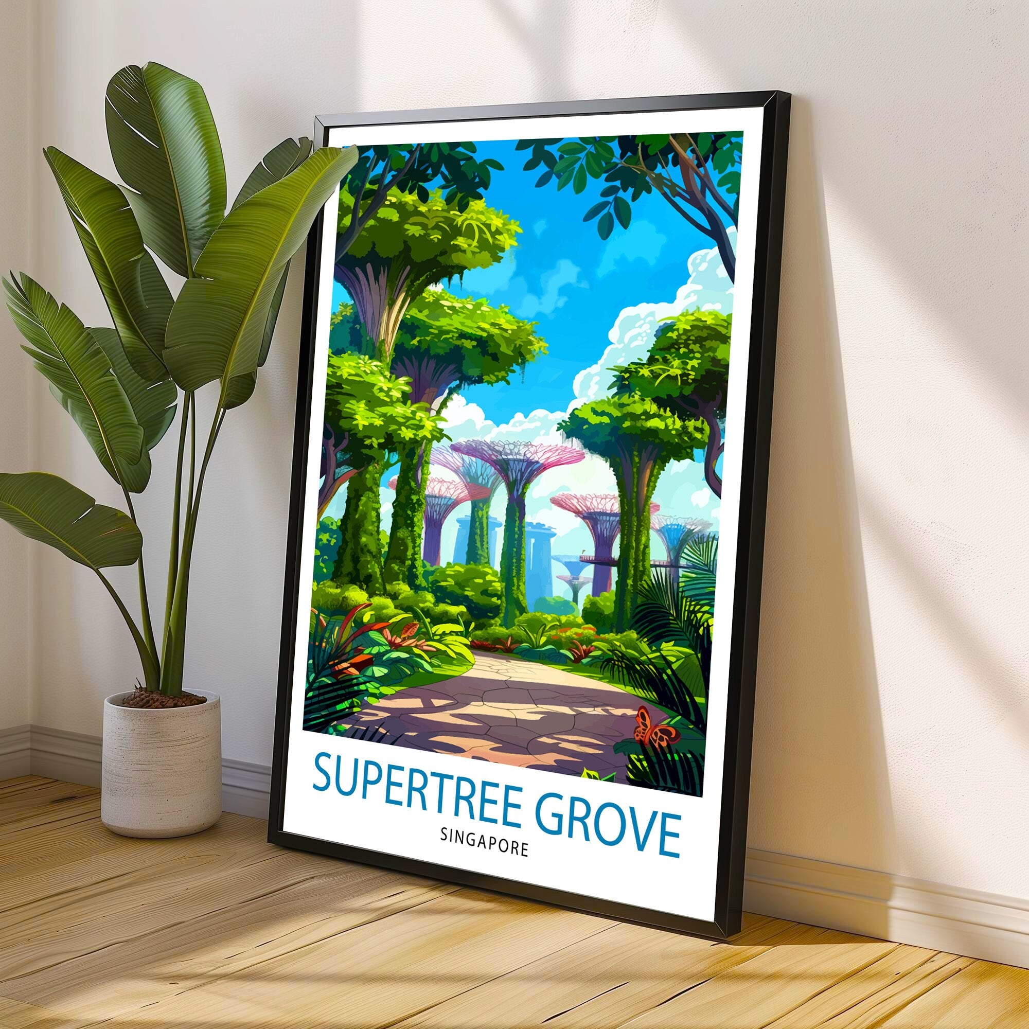 Supertree Grove Singapore Travel Print Wall Decor Wall Art Supertree Grove Wall Hanging Home Décor Supertree Grove Gift Art Lovers Singapore