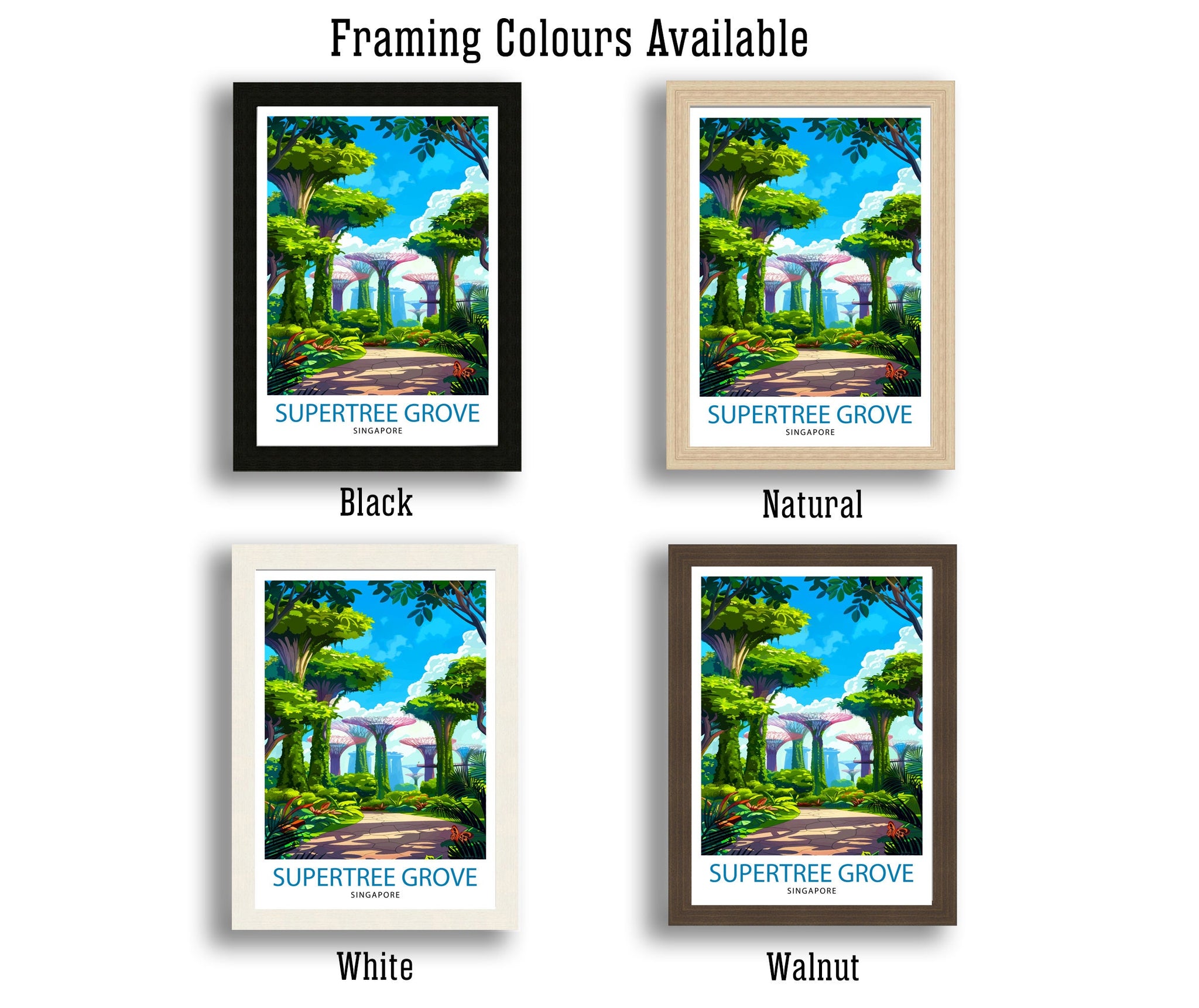 Supertree Grove Singapore Travel Print Wall Decor Wall Art Supertree Grove Wall Hanging Home Décor Supertree Grove Gift Art Lovers Singapore