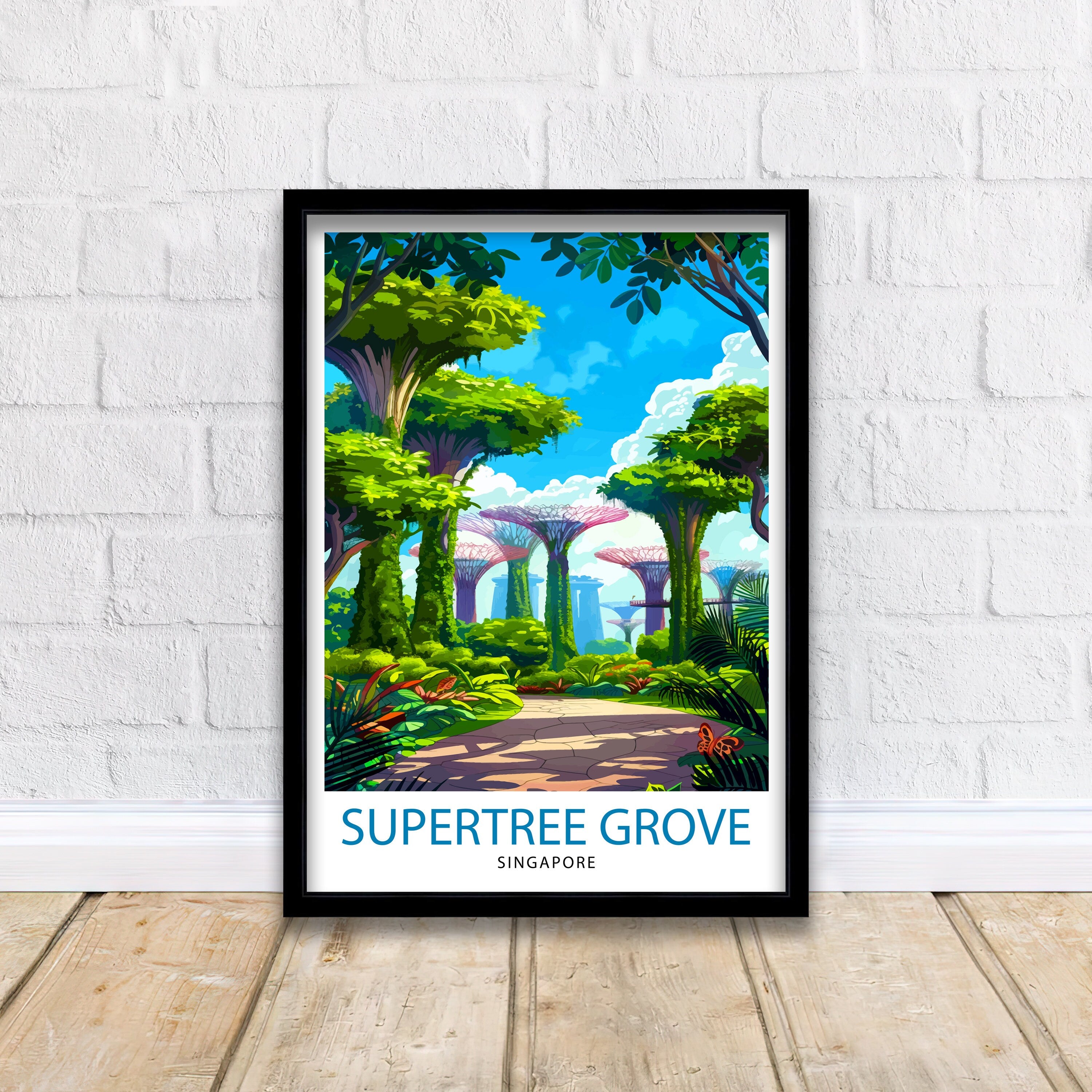Supertree Grove Singapore Travel Print Wall Decor Wall Art Supertree Grove Wall Hanging Home Décor Supertree Grove Gift Art Lovers Singapore