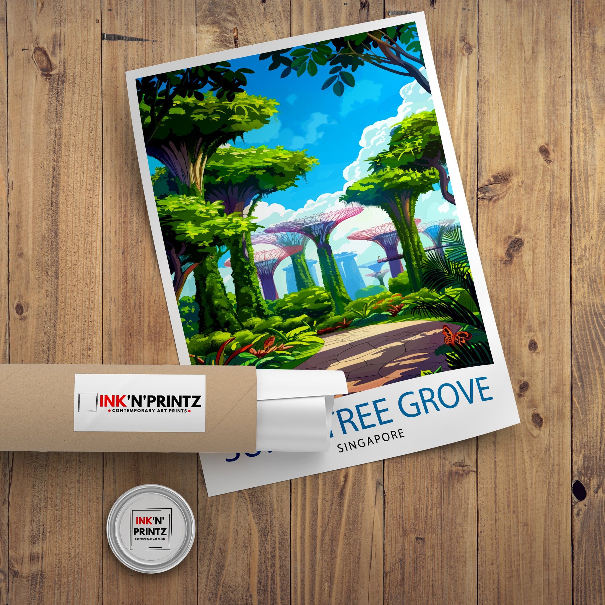 Supertree Grove Singapore Travel Print Wall Decor Wall Art Supertree Grove Wall Hanging Home Décor Supertree Grove Gift Art Lovers Singapore