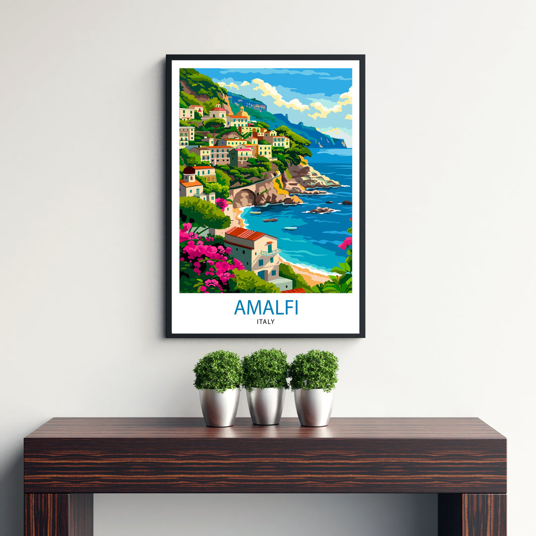 Amalfi Italy Travel Poster