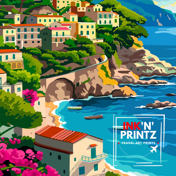 Amalfi Italy Travel Poster