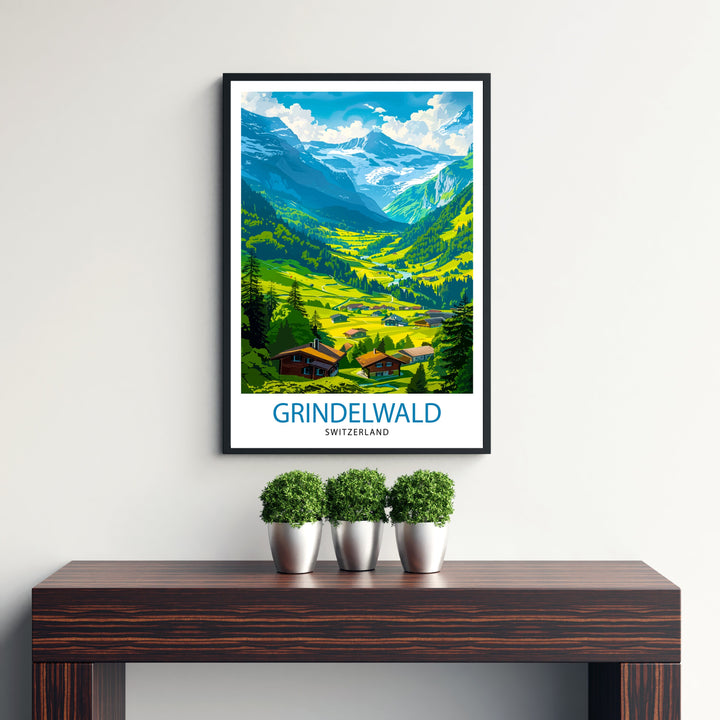 Grindelwald Switzerland Travel Poster