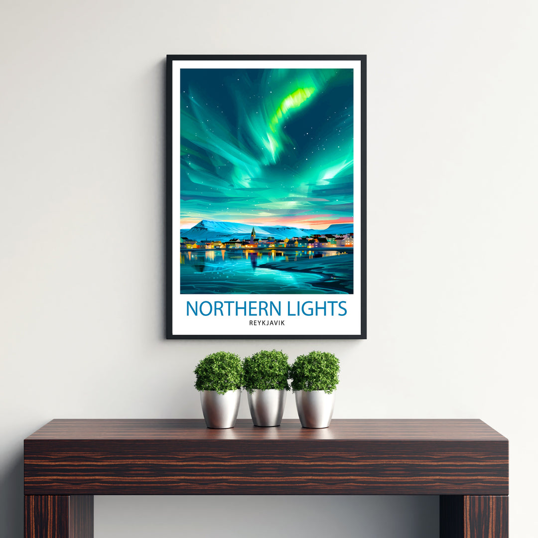 Northern Lights Travel Poster