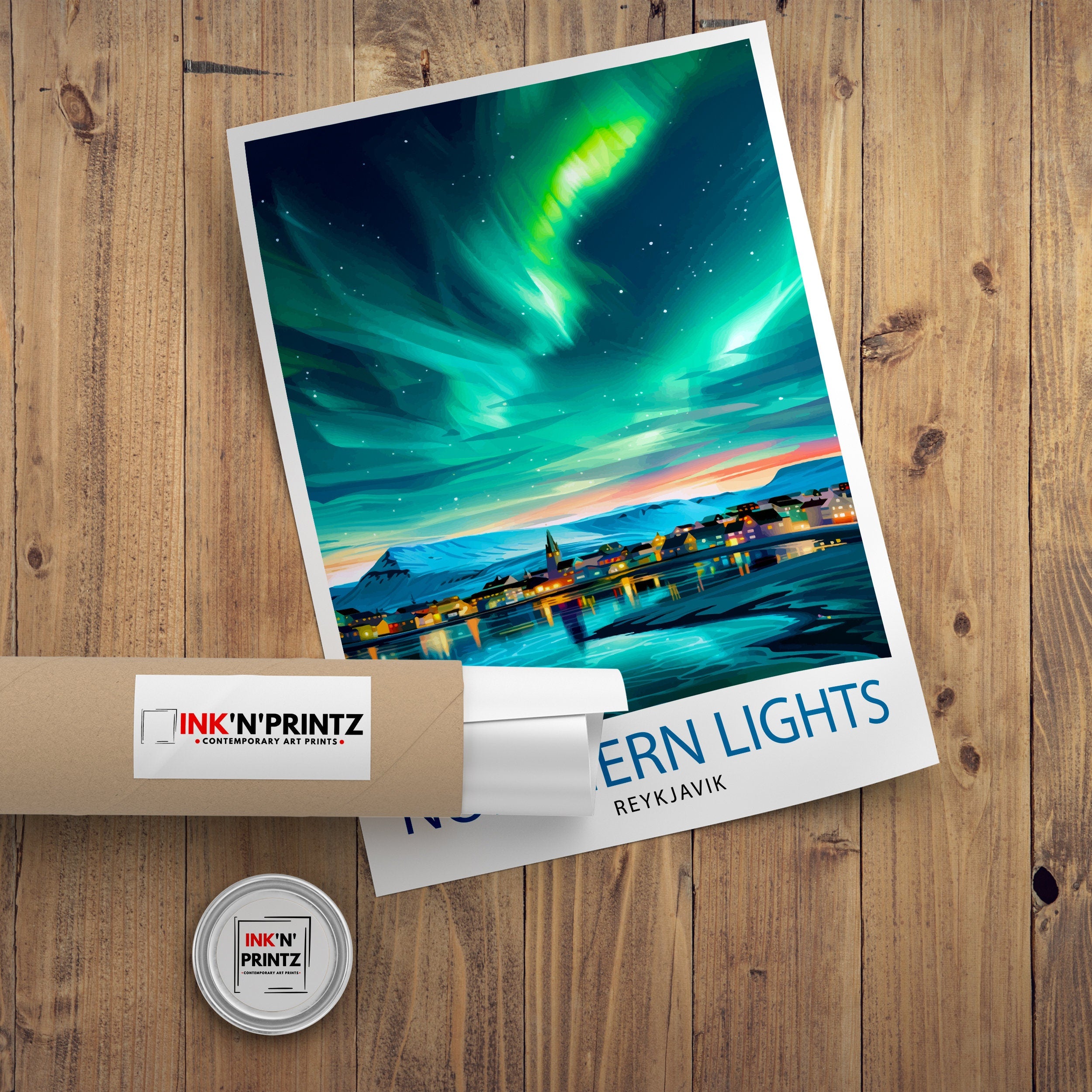 Northern Lights Travel Print Wall Decor Wall Art Aurora Borealis Wall Hanging Home Décor Northern Lights Gift Art Lovers Global Art Lover