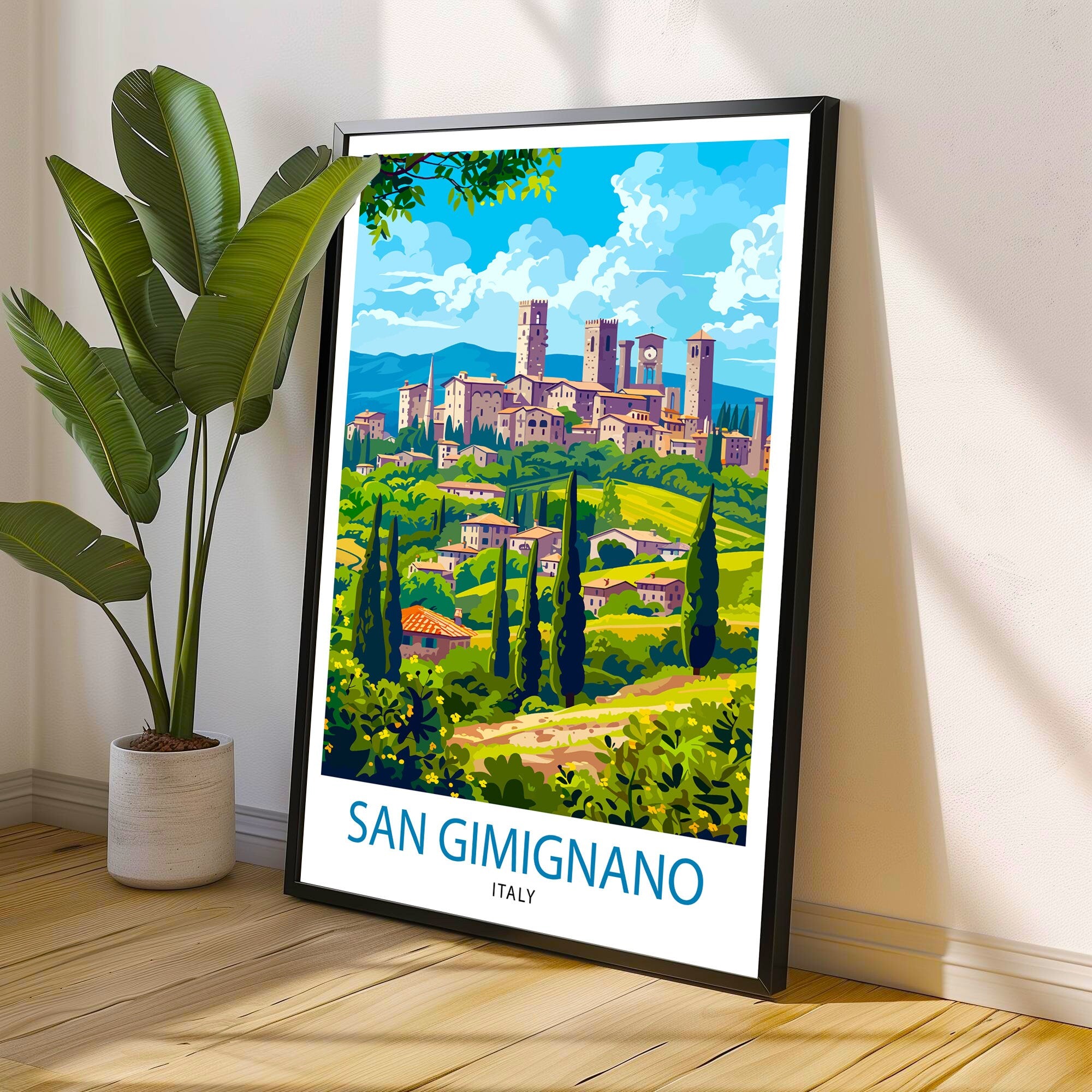 San Gimignano Italy Travel Print Wall Decor Wall Art San Gimignano Wall Hanging Home Décor San Gimignano Gift Art Lovers Italy Art Lover
