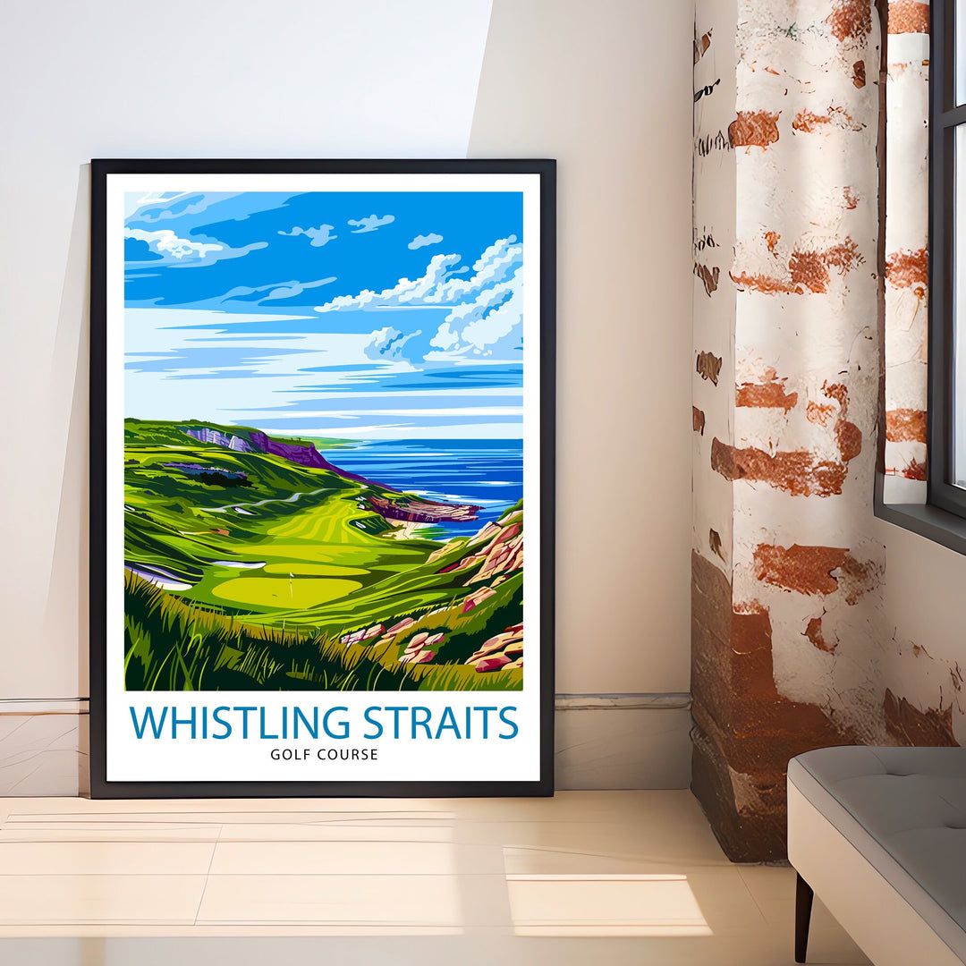 Whistling Straits Golf Course Wisconsin Travel Print Wall Decor Wall Art Whistling Straits Wall Hanging Home Décor Whistling Straits Gift