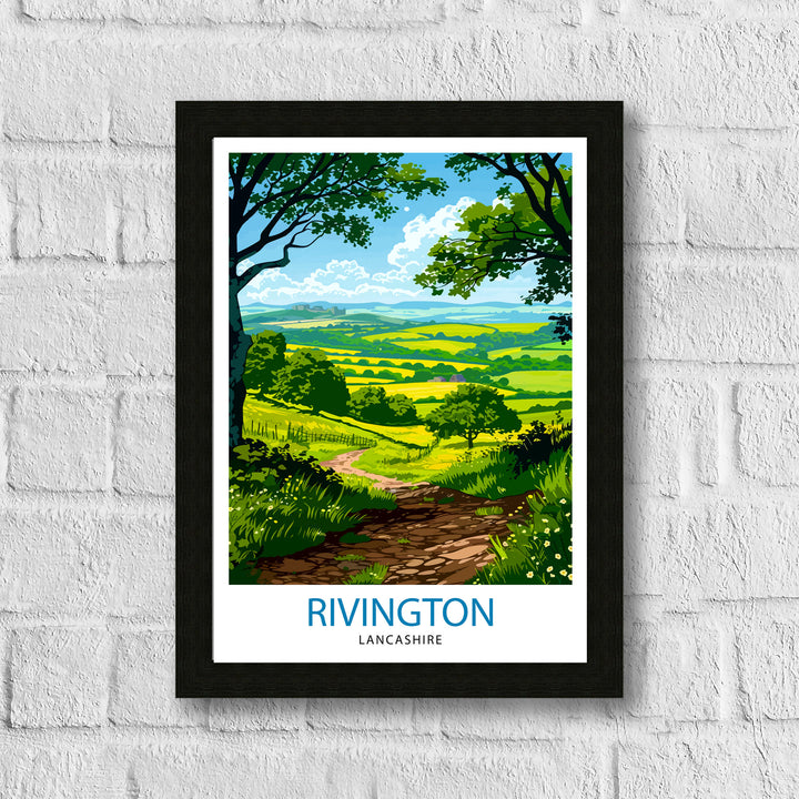 Rivington Lancashire Travel Poster