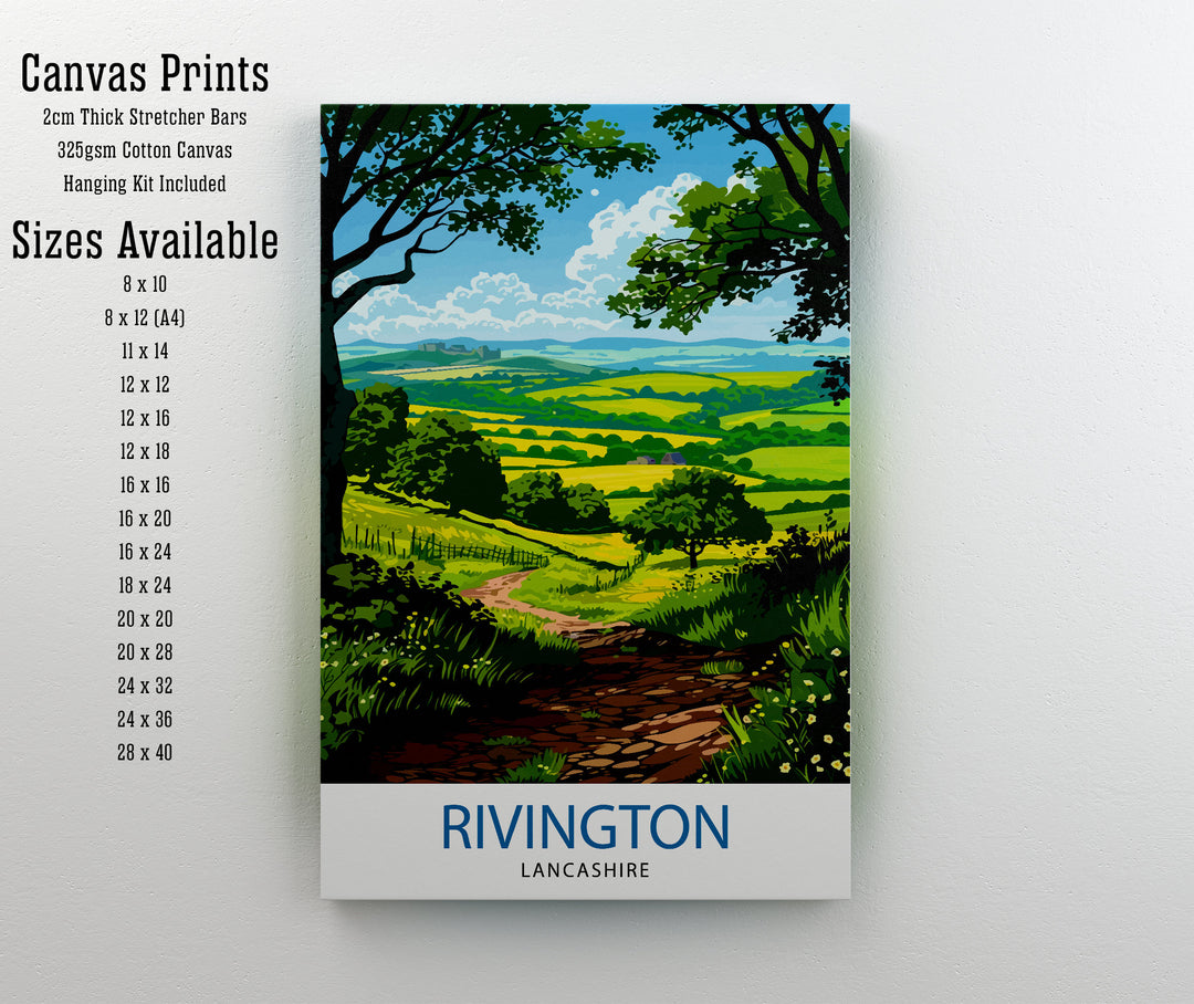 Rivington Lancashire Travel Print Wall Decor Wall Art Rivington Wall Hanging Home Décor Rivington Gift Art Lovers UK Art Lover Gift Print