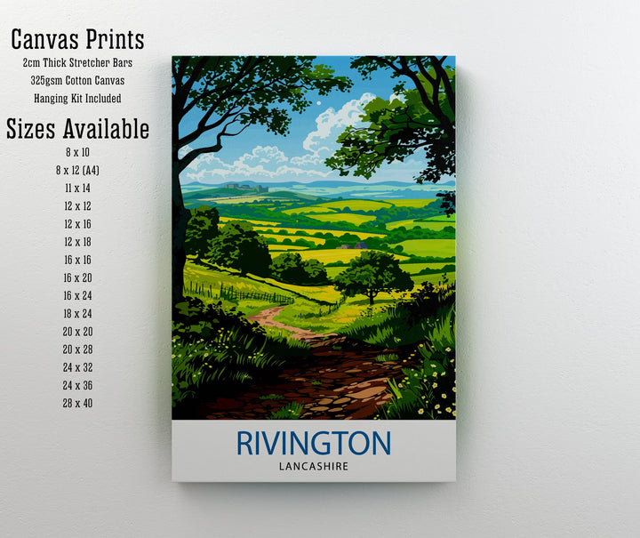 Rivington Lancashire Travel Poster