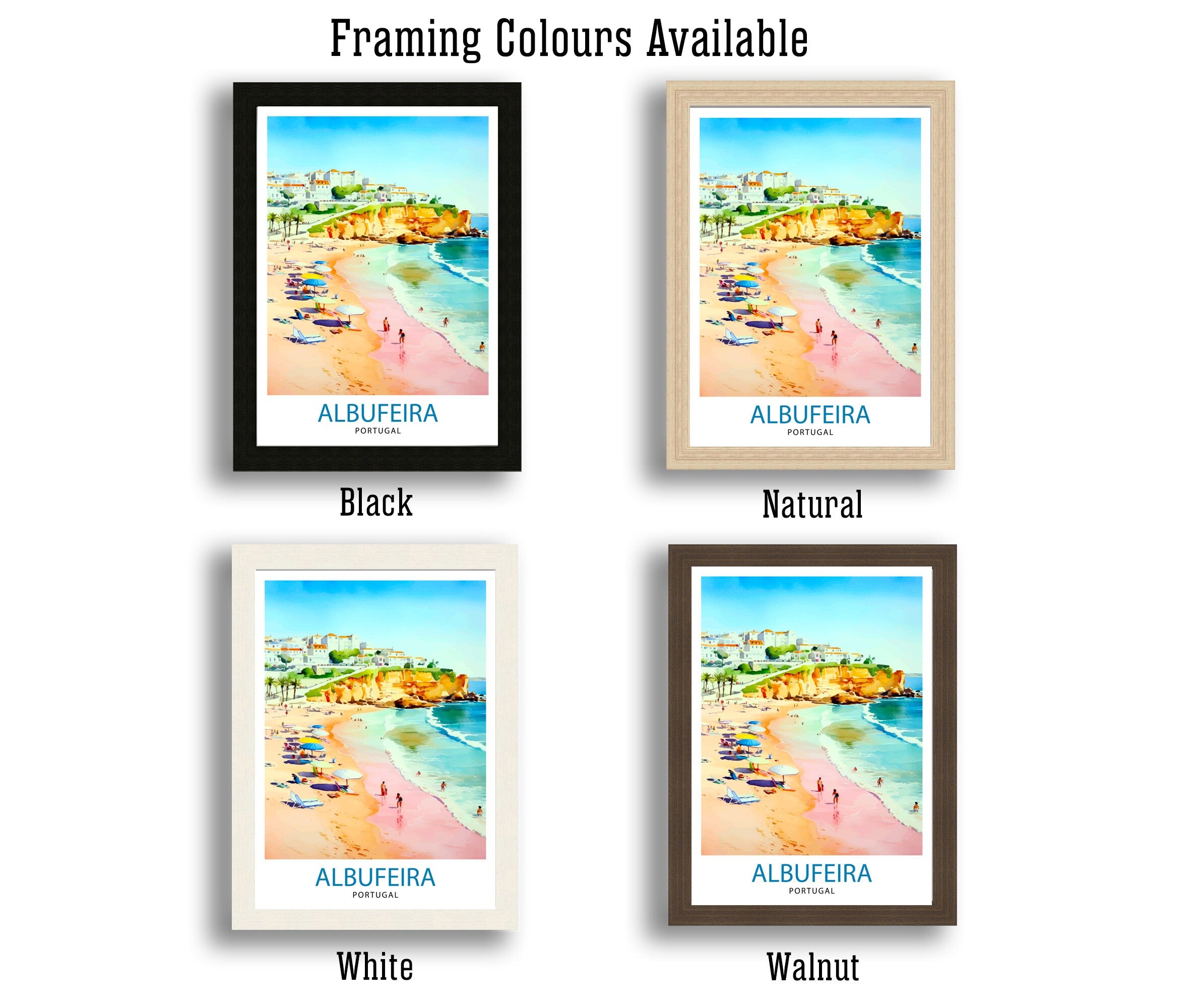 Albufeira Portugal Travel Print Wall Decor Wall Art Albufeira Wall Hanging Home Décor Albufeira Gift Art Lovers Portugal Art Lover Gift