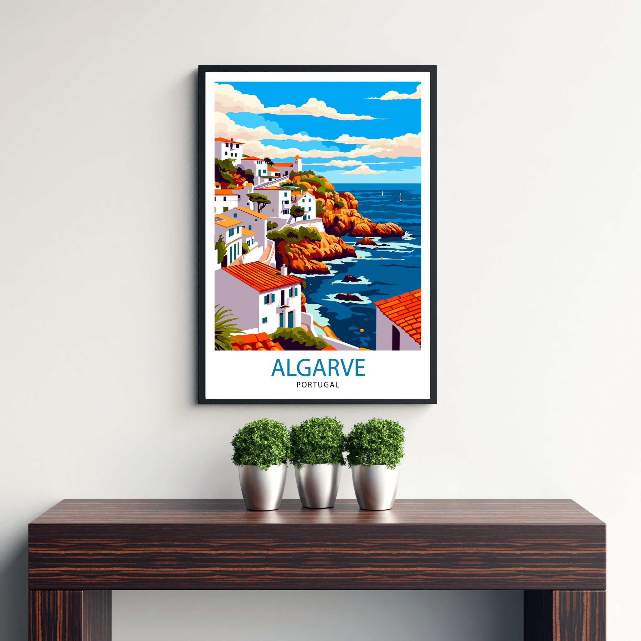 Algarve Portugal Travel Print Algarve Wall Decor Algarve Poster Portugal Travel Prints Algarve Art Print Algarve Illustration Algarve Wall