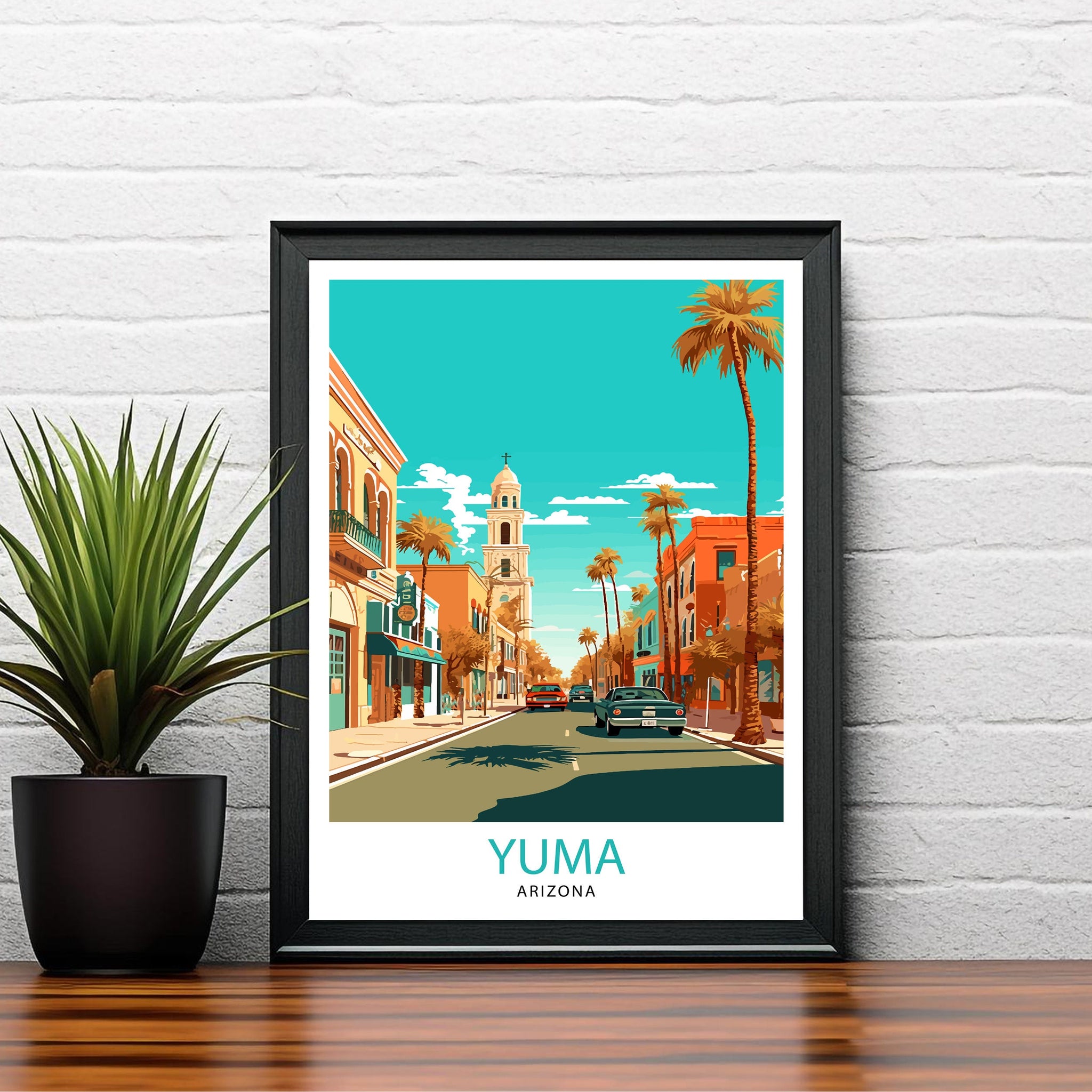 Yuma Arizona Travel Print| Yuma Wall Art Yuma Home Decor Yuma Illustration Travel Poster Gift For Yuma Arizona Home Decor