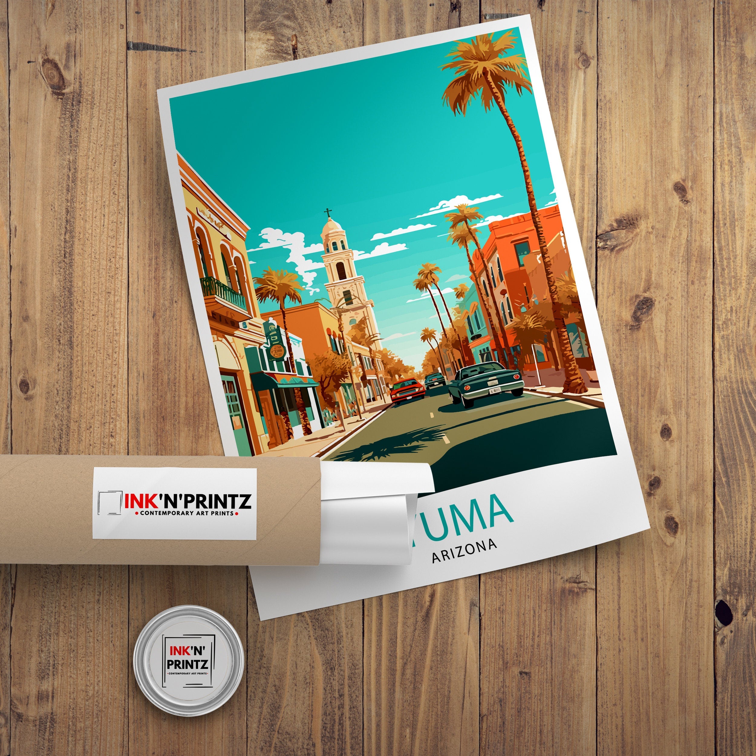 Yuma Arizona Travel Print| Yuma Wall Art Yuma Home Decor Yuma Illustration Travel Poster Gift For Yuma Arizona Home Decor
