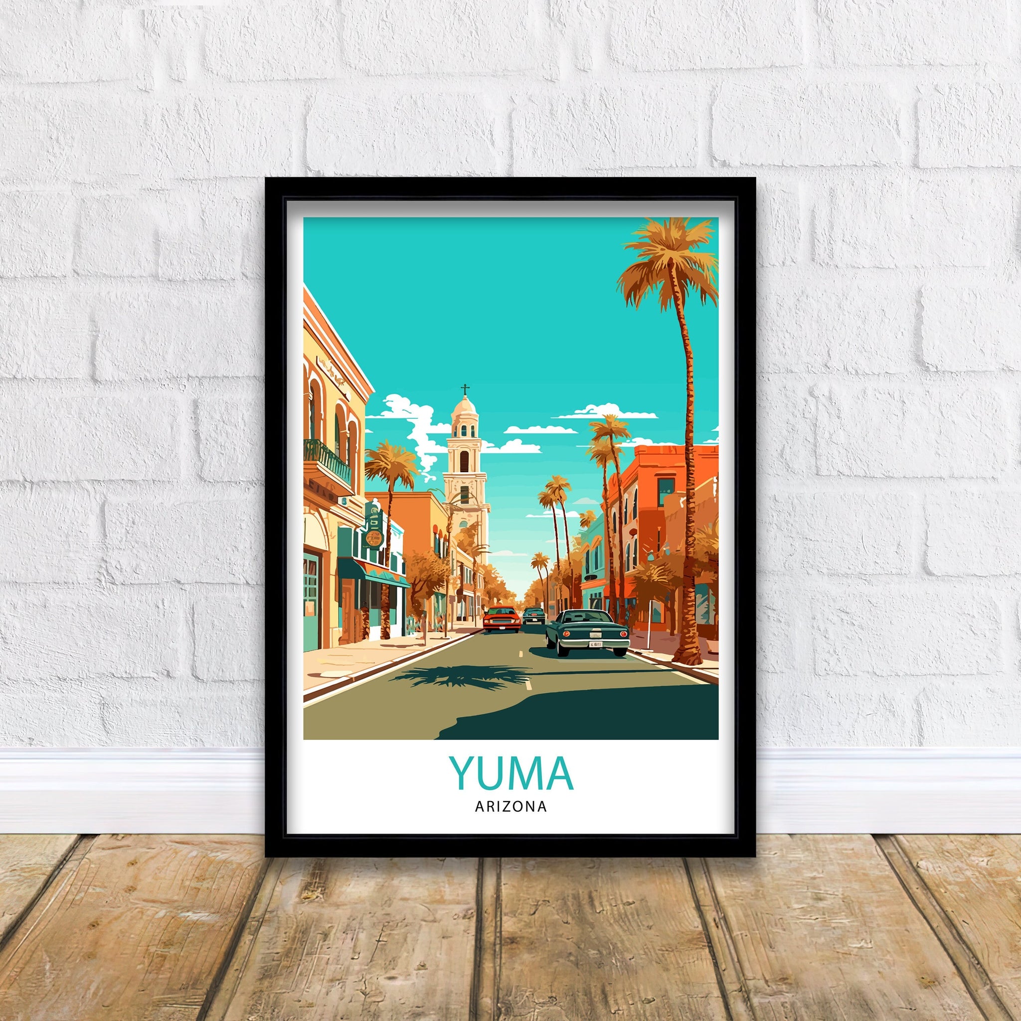 Yuma Arizona Travel Print| Yuma Wall Art Yuma Home Decor Yuma Illustration Travel Poster Gift For Yuma Arizona Home Decor