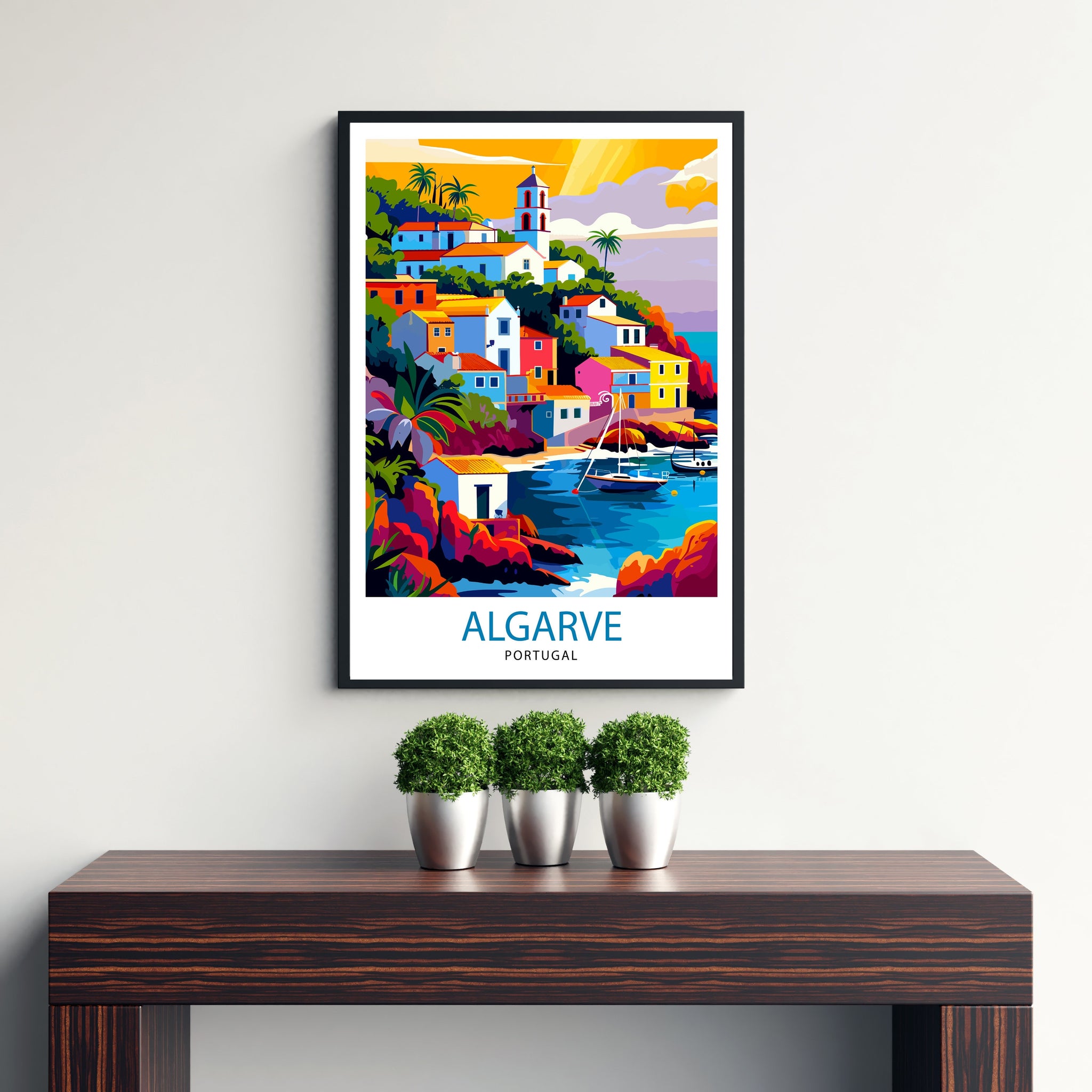 Algarve Portugal Travel Print Algarve Wall Decor Algarve Poster Portugal Travel Prints Algarve Art Print Algarve Illustration Algarve Wall