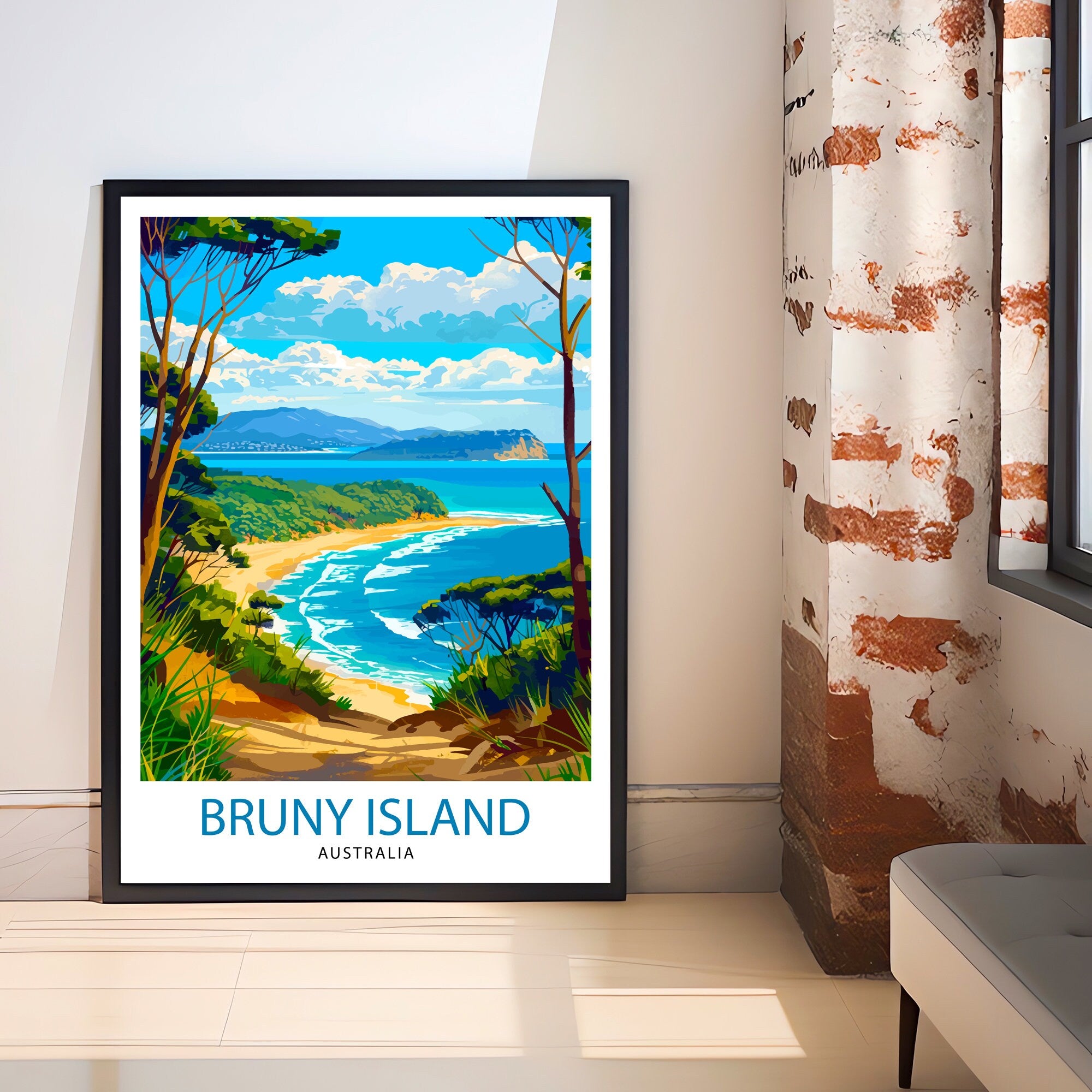 Bruny Island Tasmania Travel Poster