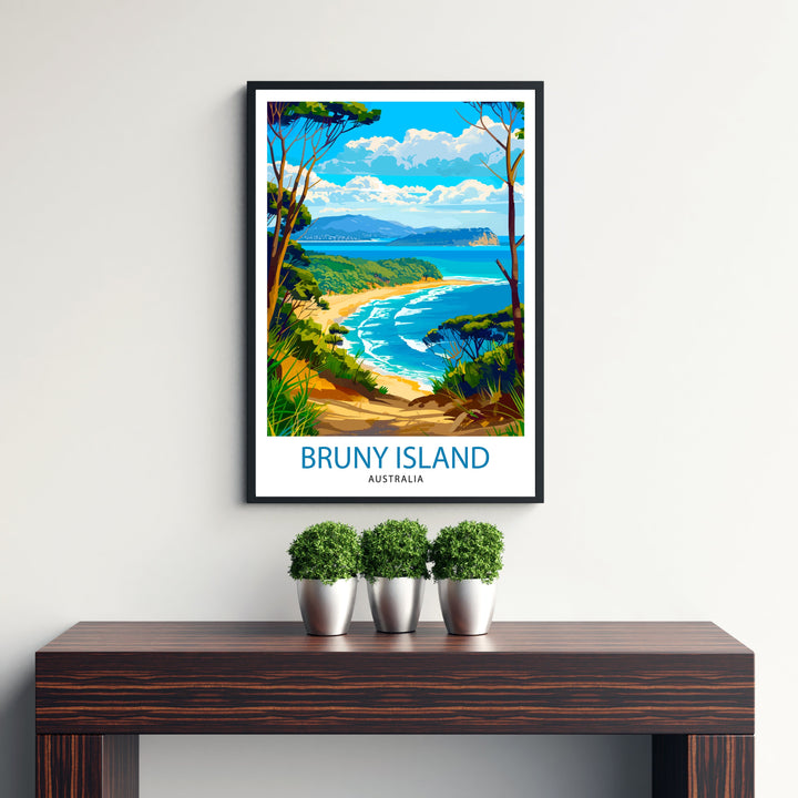 Bruny Island Tasmania Travel Poster