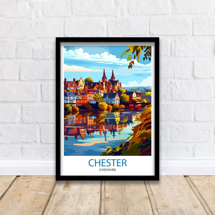 Chester England Travel Print Wall Decor Wall Art Chester Wall Hanging Home Décor Chester Gift Art Lovers UK Art Lover Gift Print Art