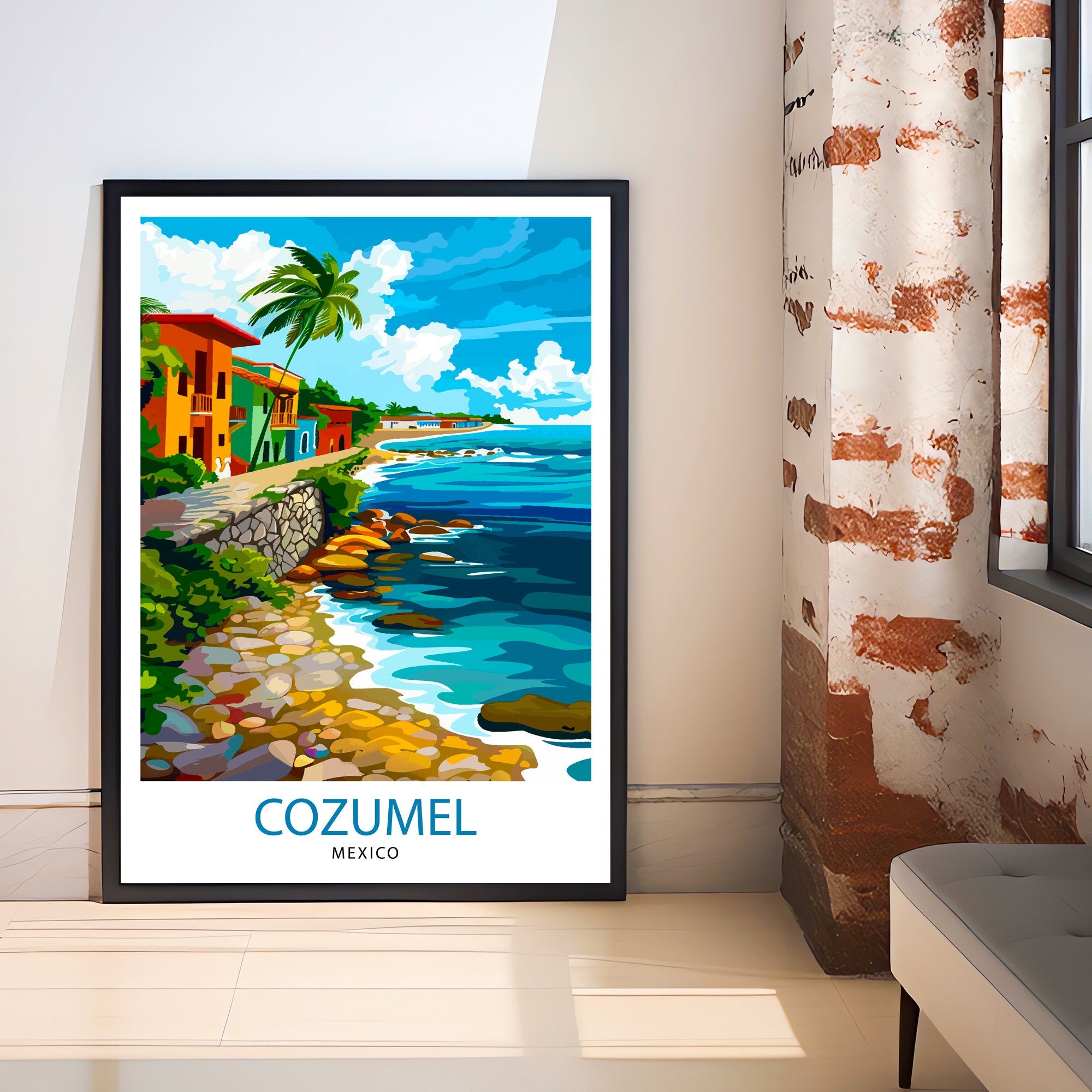Cozumel Mexico Travel Print Wall Art Cozumel Wall Hanging Home Décor Cozumel Gift Art Lovers Mexico Art Lover Gift Print Art