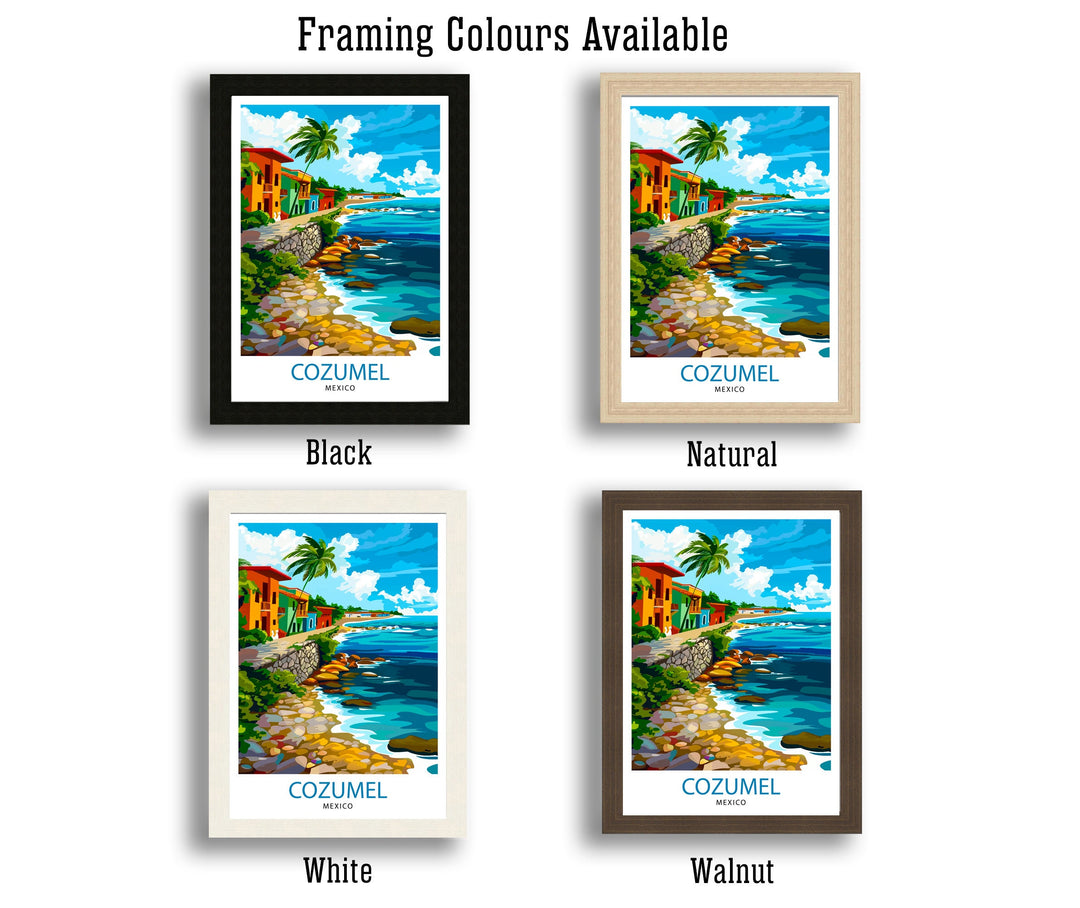 Cozumel Mexico Travel Poster Wall Art Cozumel Wall Hanging Home Décor Cozumel Gift Art Lovers Mexico Art Lover Gift Poster Art