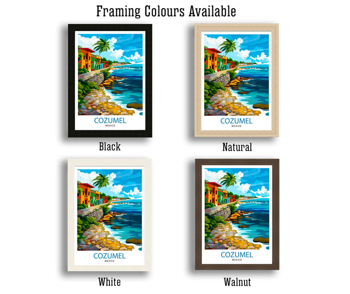 Cozumel Mexico Travel Poster Wall Art Cozumel Wall Hanging Home Décor Cozumel Gift Art Lovers Mexico Art Lover Gift Poster Art