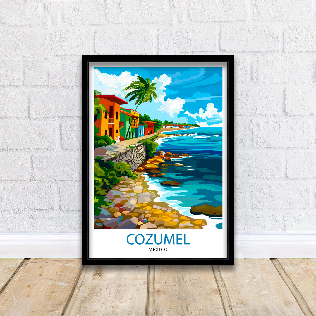 Cozumel Mexico Travel Poster Wall Art Cozumel Wall Hanging Home Décor Cozumel Gift Art Lovers Mexico Art Lover Gift Poster Art