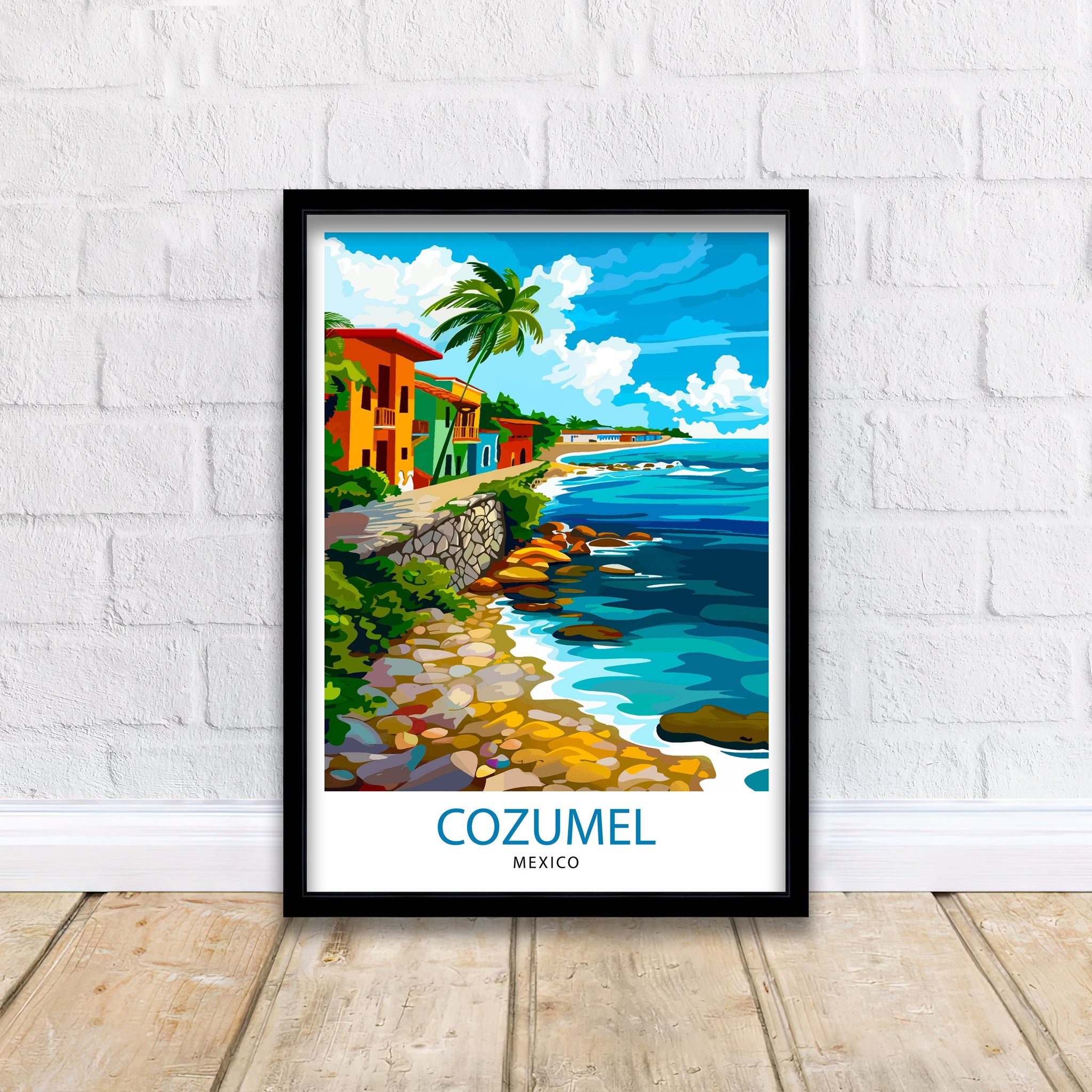 Cozumel Mexico Travel Print Wall Art Cozumel Wall Hanging Home Décor Cozumel Gift Art Lovers Mexico Art Lover Gift Print Art