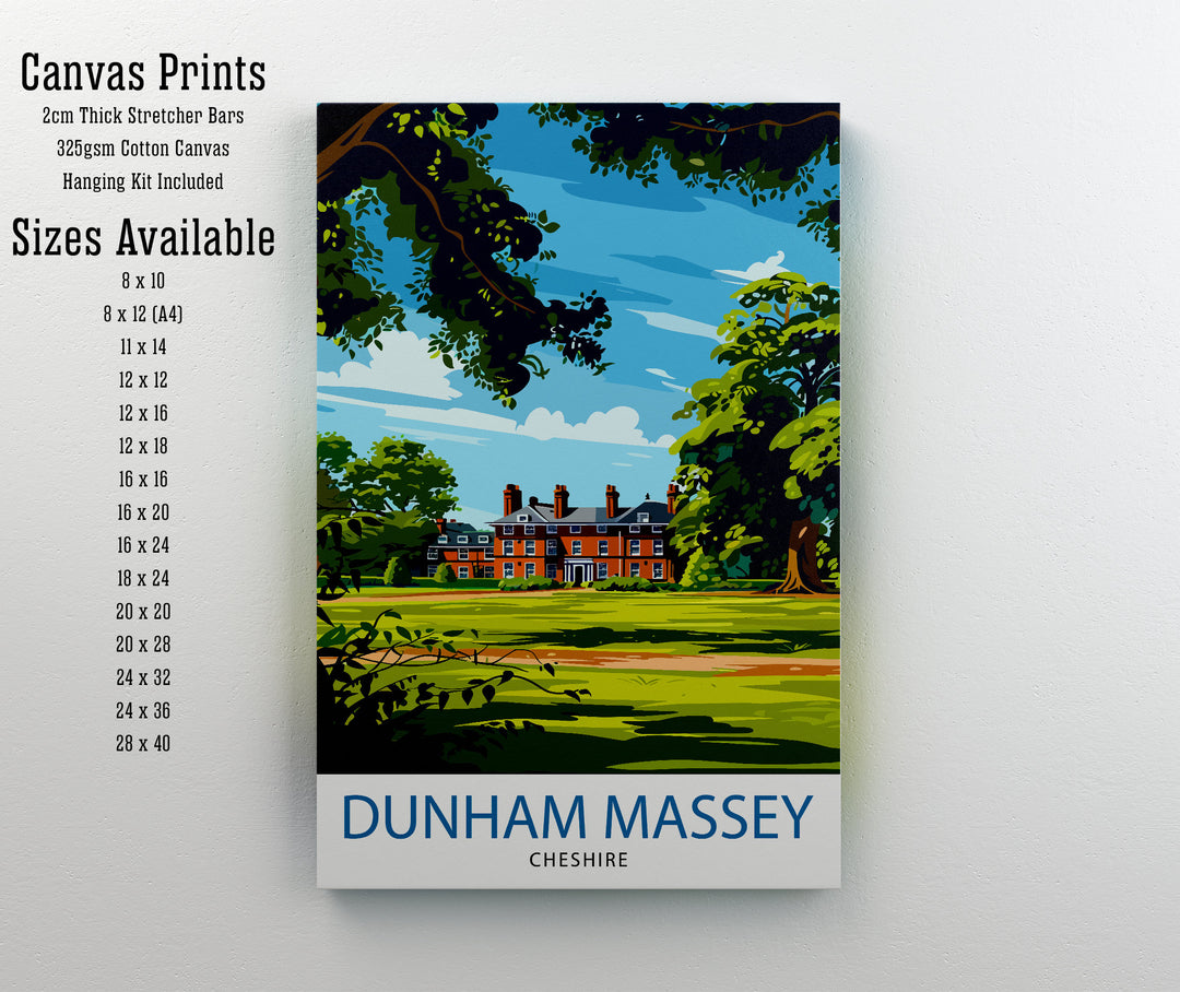 Dunham Massey Travel Print Wall Decor Wall Art Dunham Massey Wall Hanging Home Décor Dunham Massey Gift Art Lovers UK Art Lover Gift