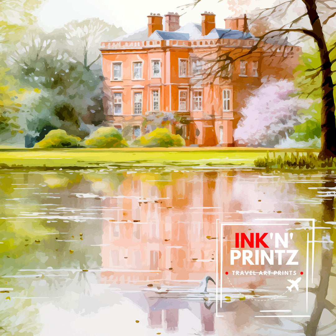 Dunham Massey Travel Print Wall Decor Wall Art Dunham Massey Wall Hanging Home Décor Dunham Massey Gift Art Lovers UK Art Lover Gift